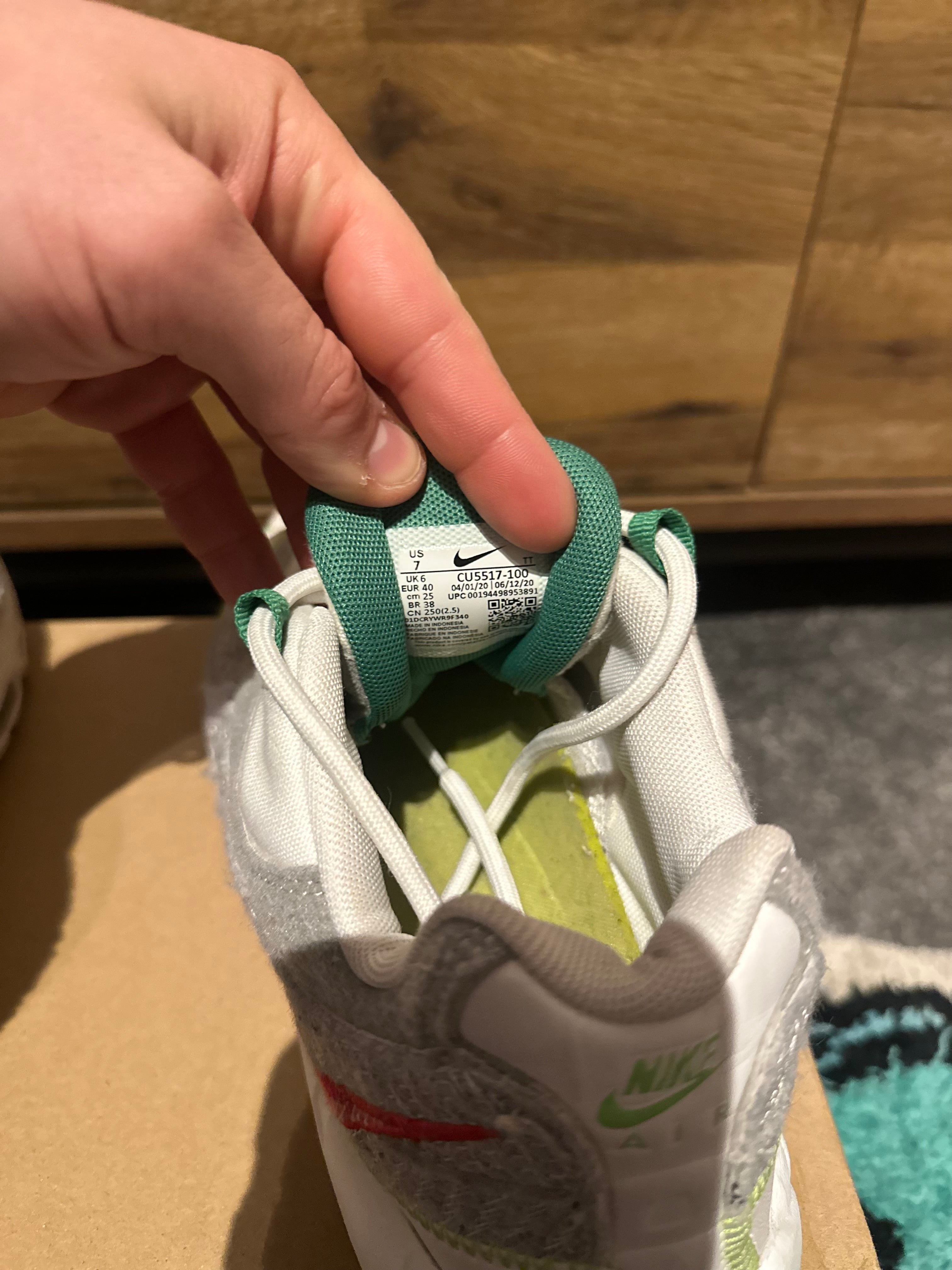 Nike air max 95s premium“ recycled white classic green” U.K. 6