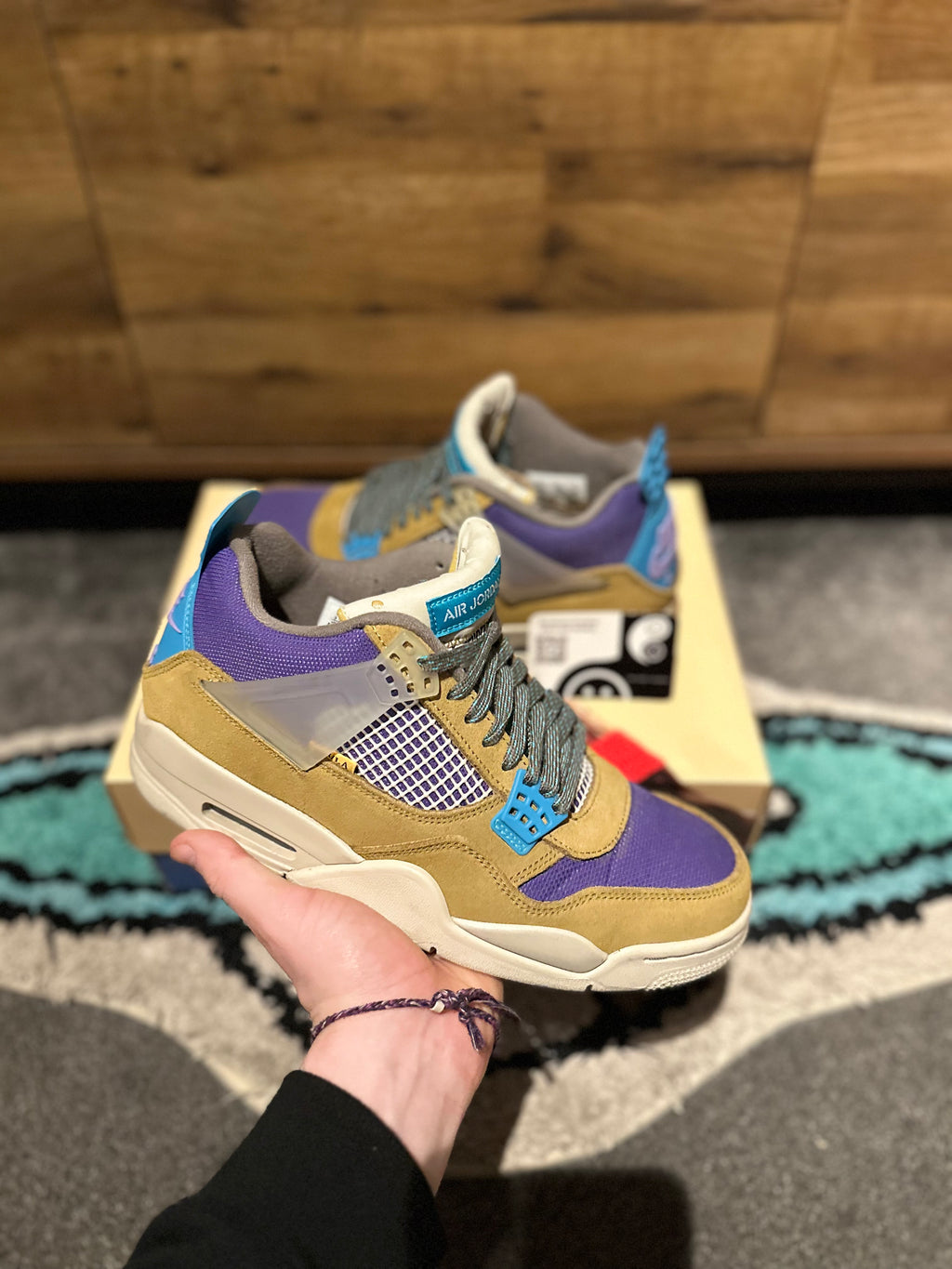 Nike Air Jordan 4 retro union 30th anniversary “Desert moss” U.K. 8.5
