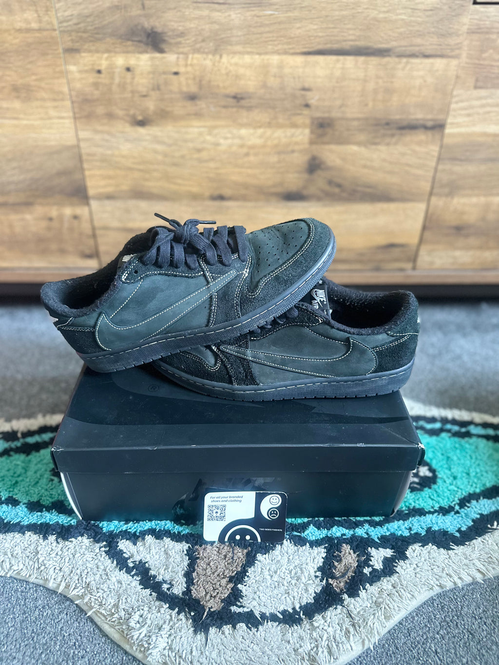 Nike Air Jordan 1 Travis Scott “Phantom-black ” U.K. 9.5