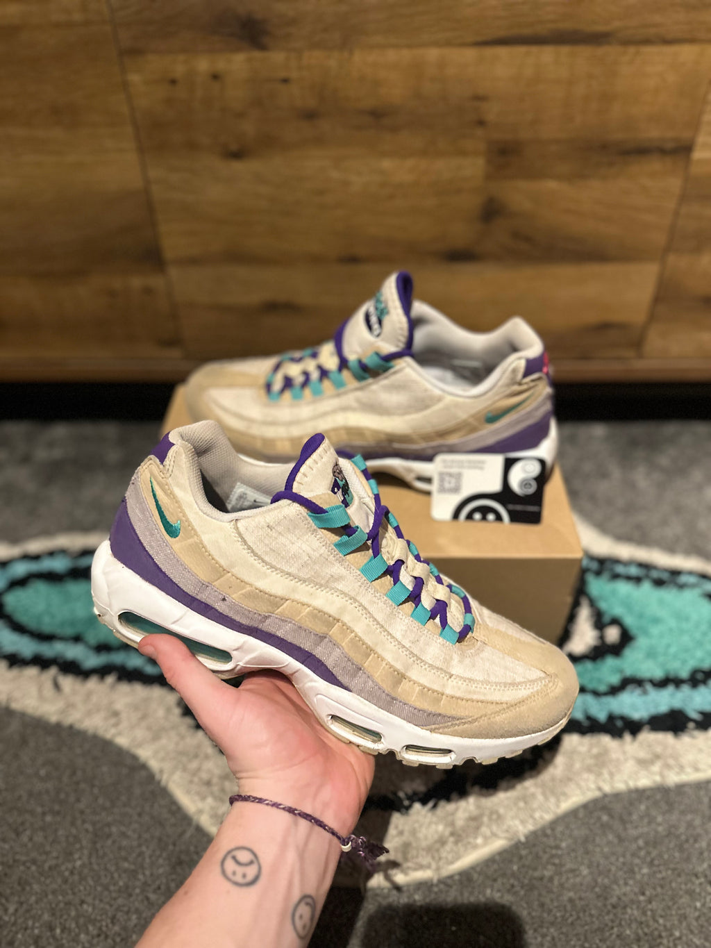 Nike Air max 95 “Air Sprung Sail Purple Teal” U.K. 11.5