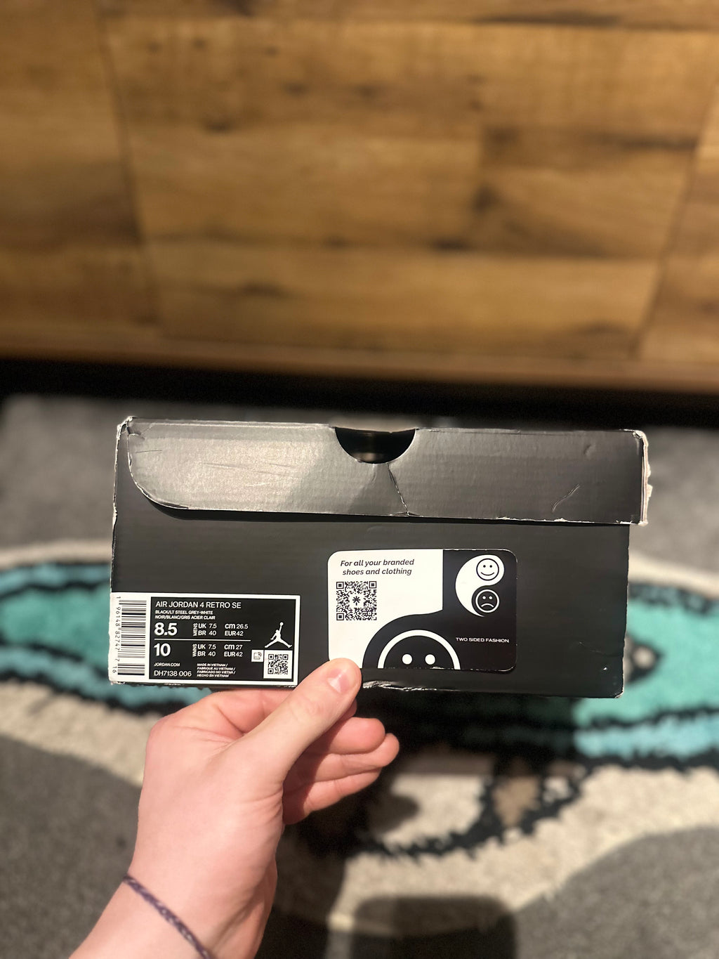 Nike Air Jordan 4 “Black Canvas” U.K. 7.5