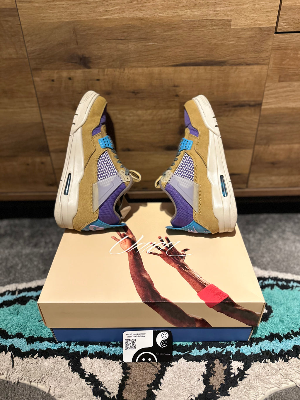 Nike Air Jordan 4 retro union 30th anniversary “Desert moss” U.K. 8.5