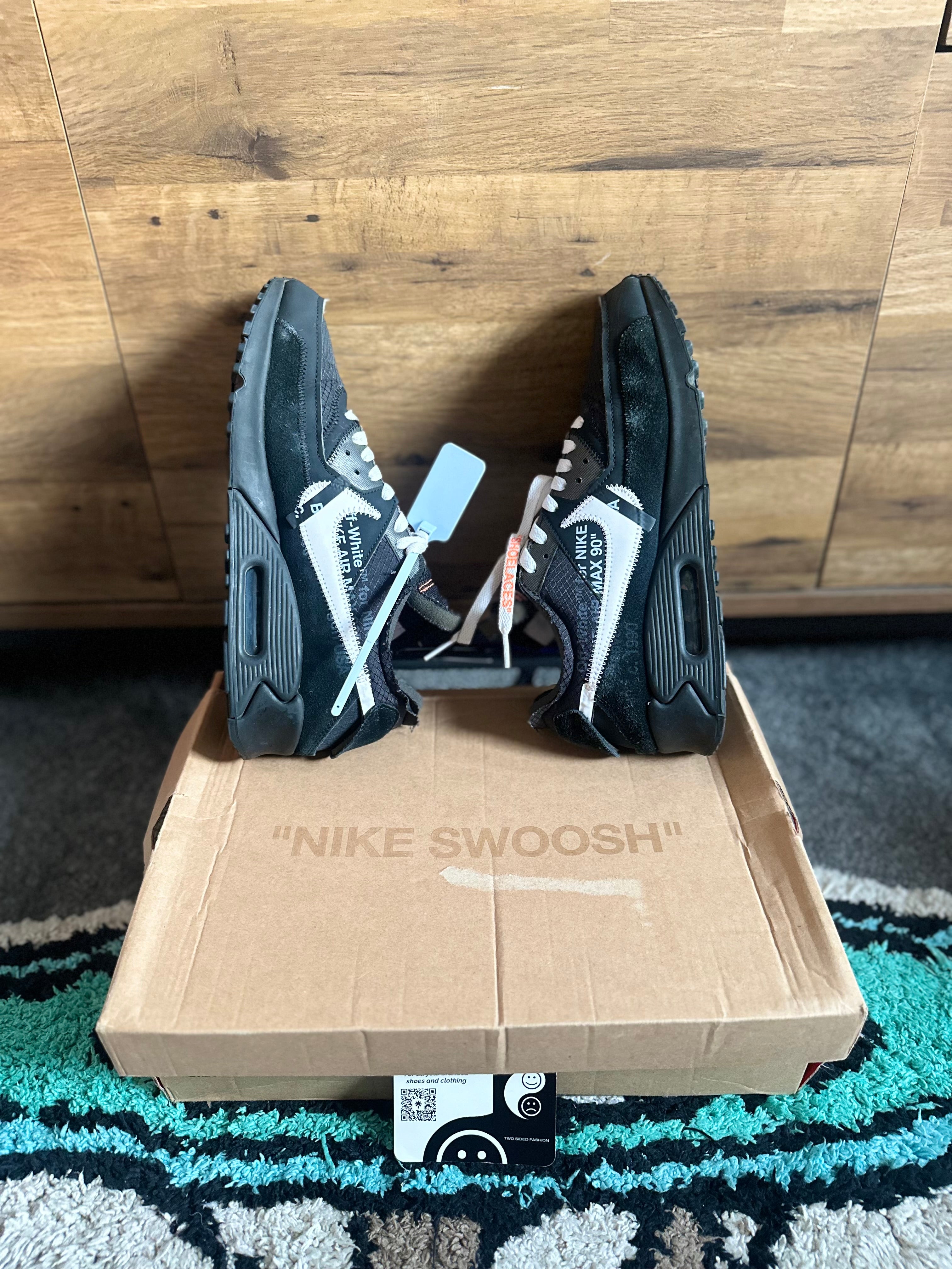 Nike Air Max 90 Off-White “Black ” U.K. 9