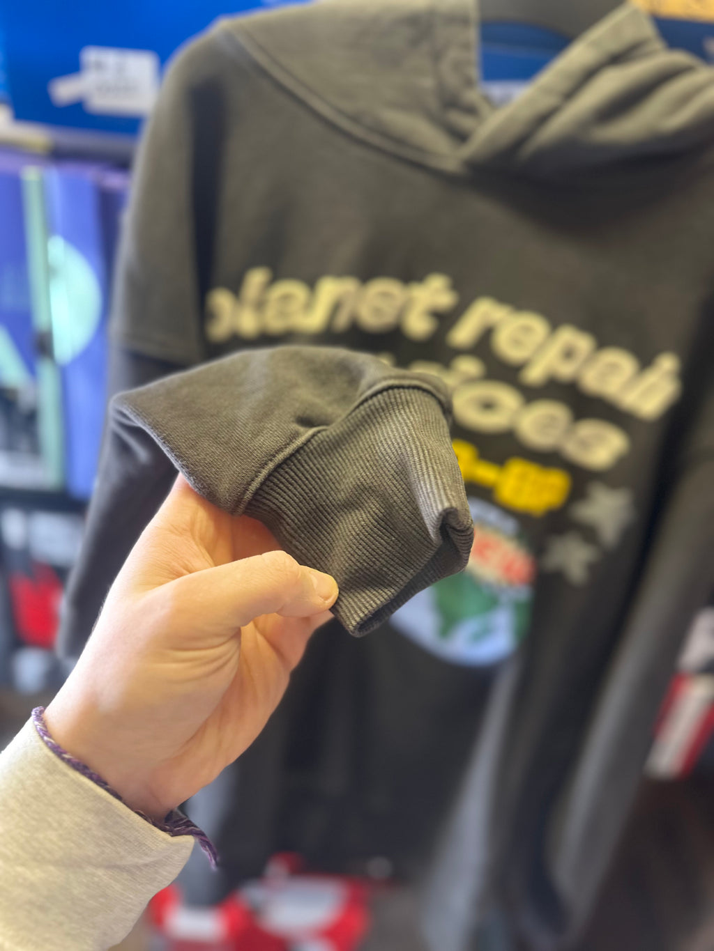 Broken Planet hoodie “repair service ” Size medium
