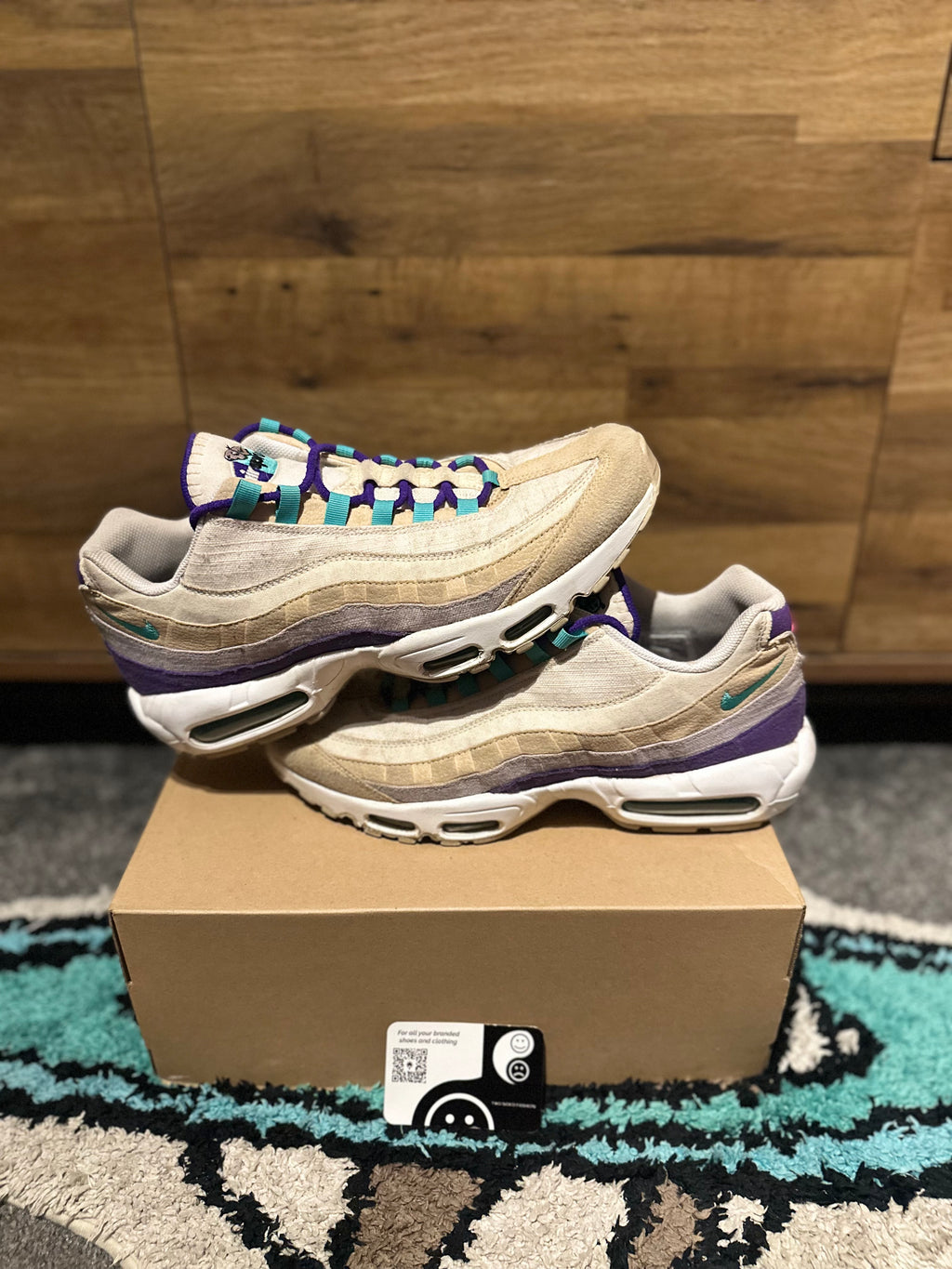 Nike Air max 95 “Air Sprung Sail Purple Teal” U.K. 11.5