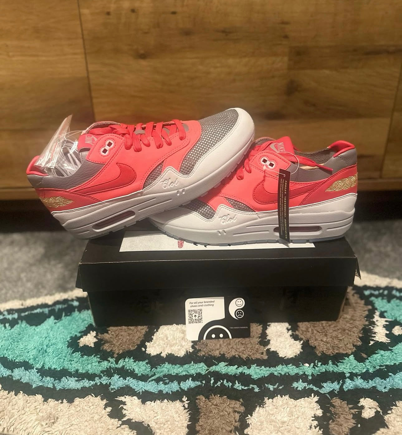 Nike air max 1 “CLOT kiss of death solar red ” U.K. 8.5