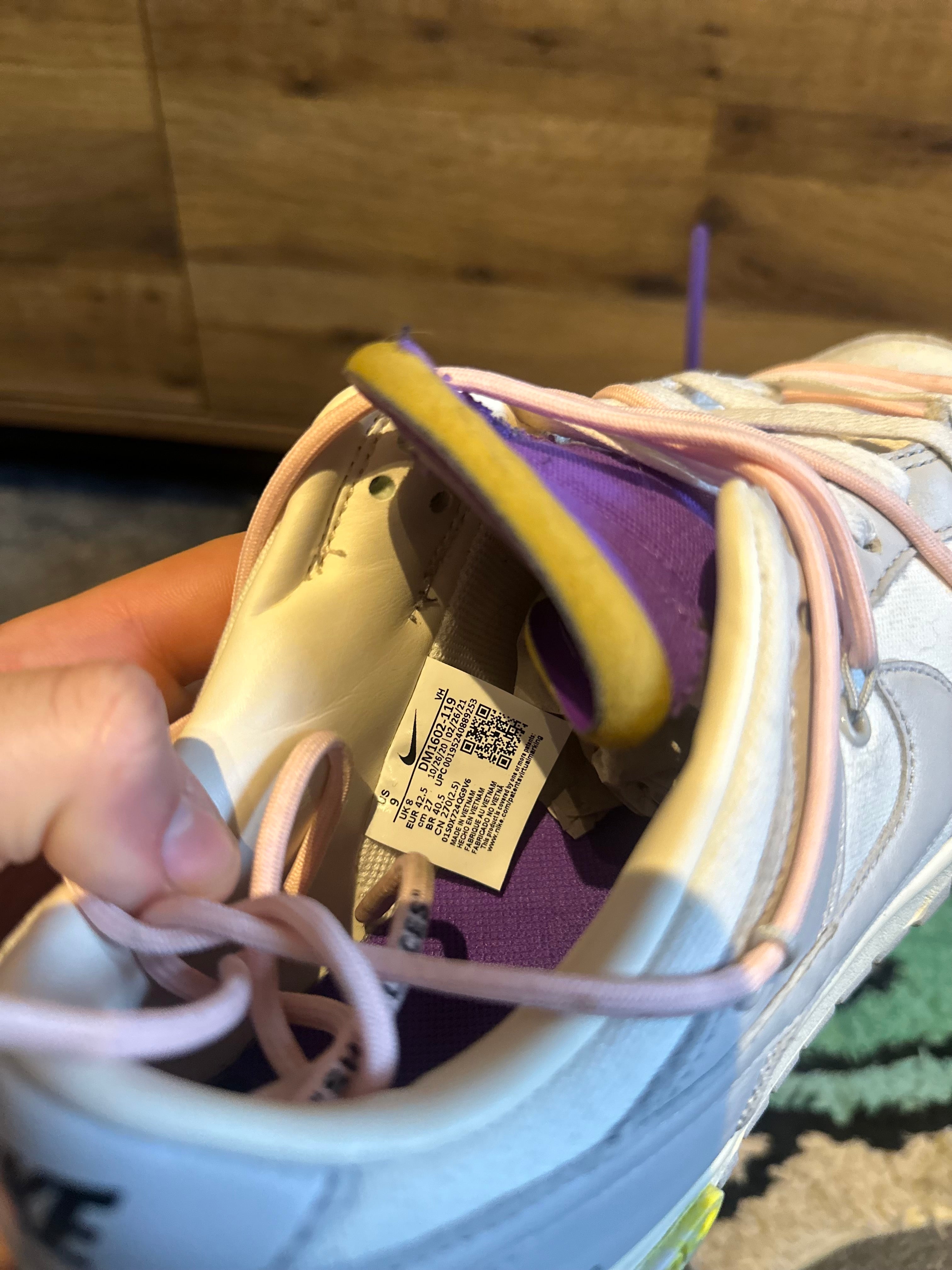 Nike Dunk Off-White “Lot 24” U.K. 8