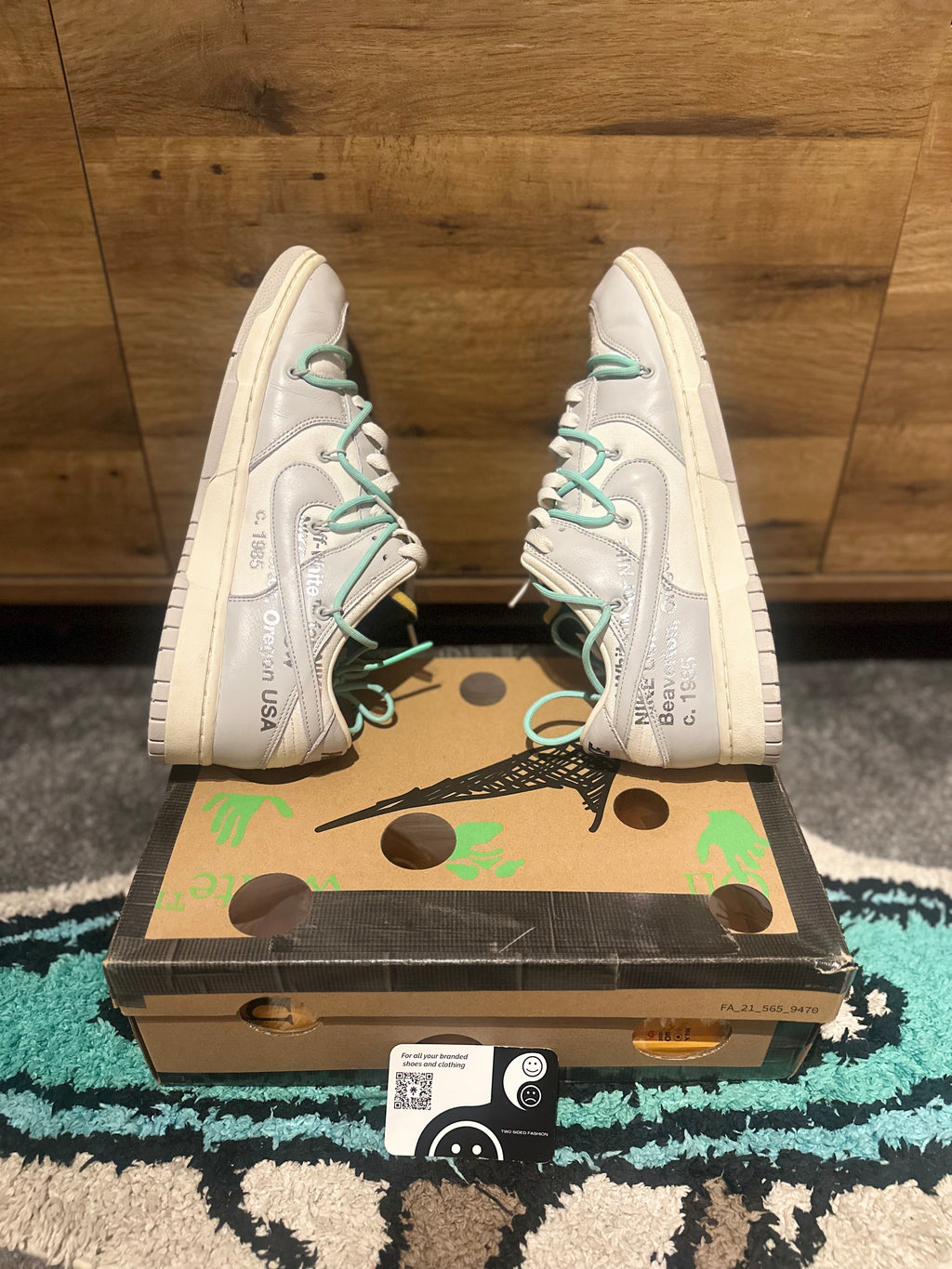 Nike dunk Off-white “lot 4 “ U.K 11