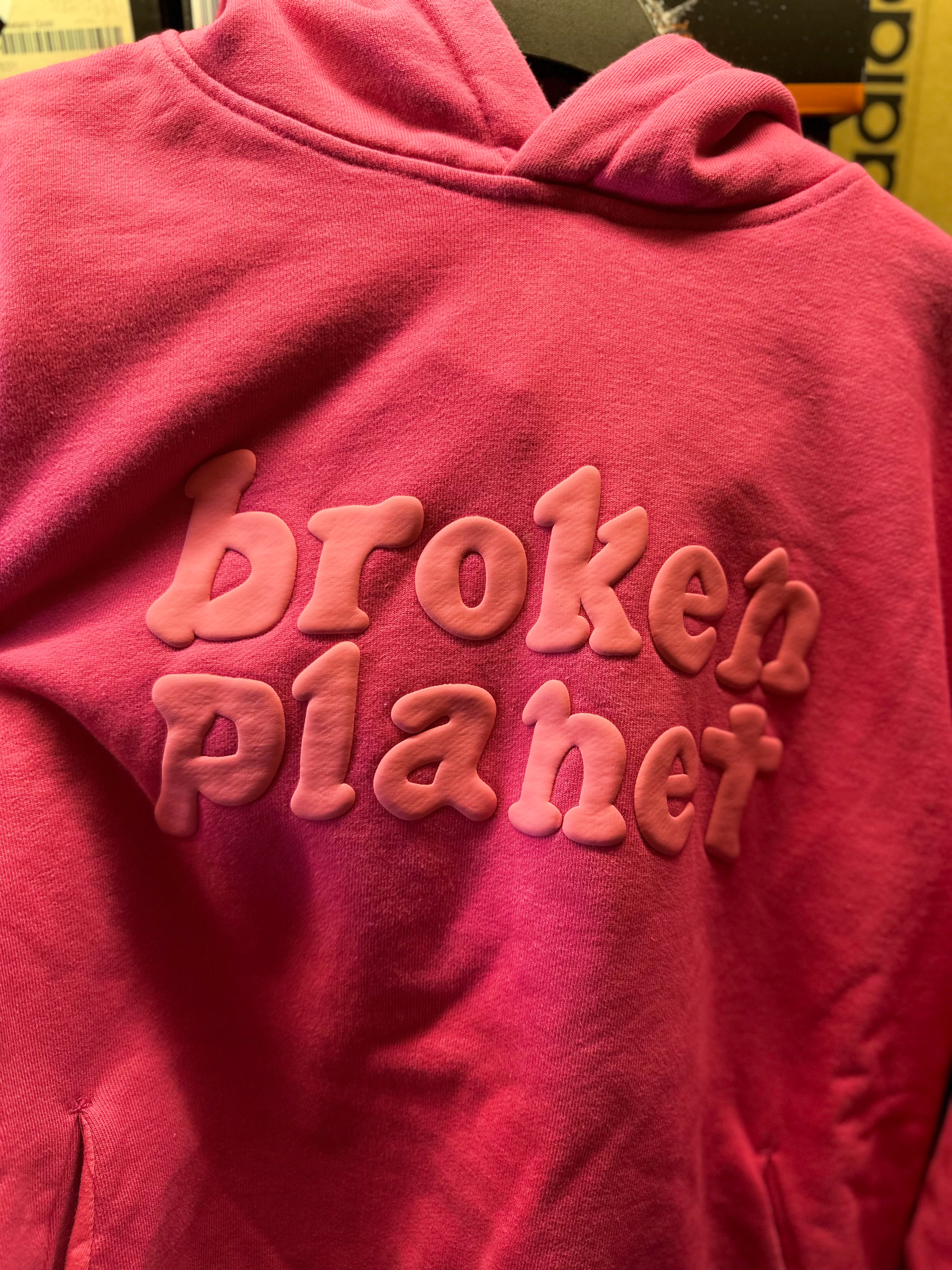 Broken Planet Hoodie “Hot Pink Basic Logo” Size Medium