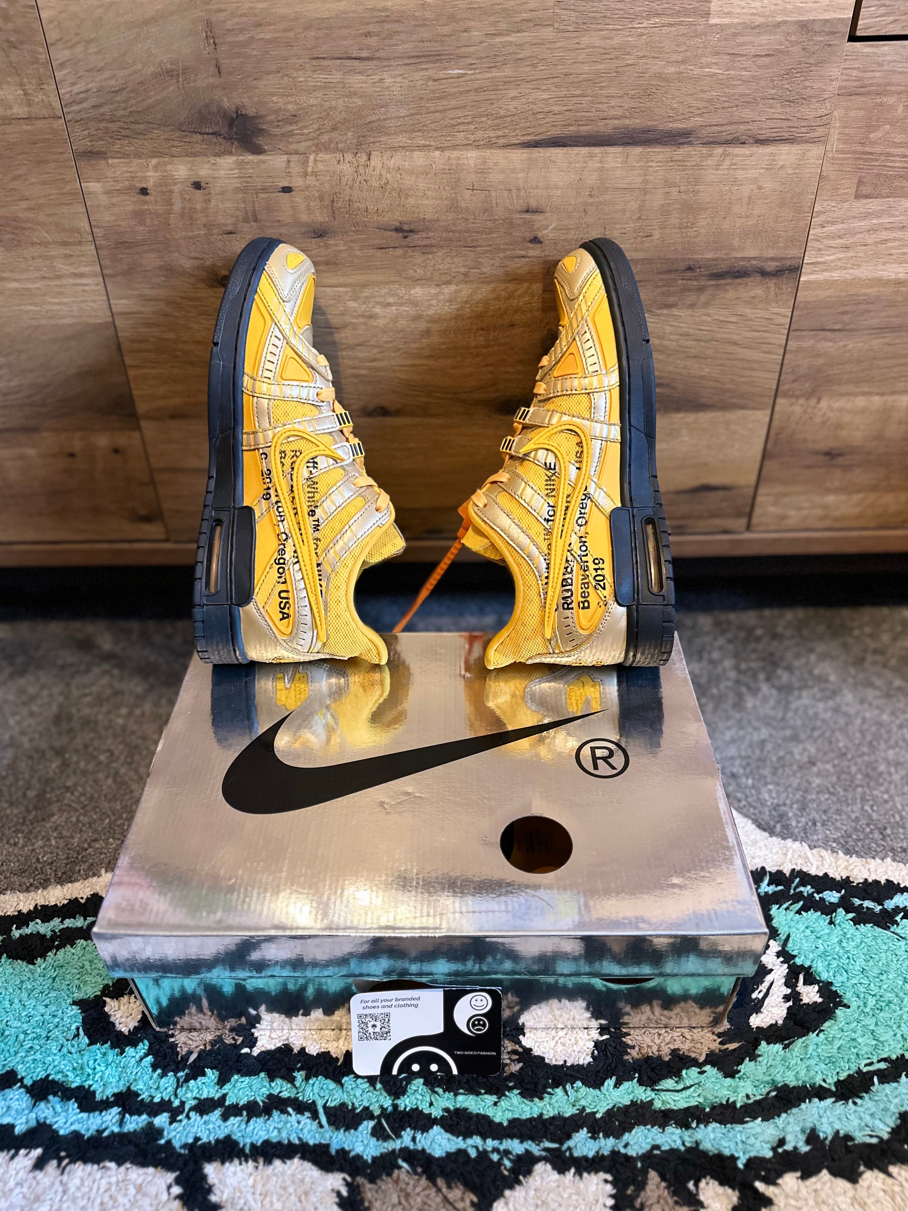 Nike Air Dunk Rubber Dunk Off-White “Off-White University Gold ” U.K. 8