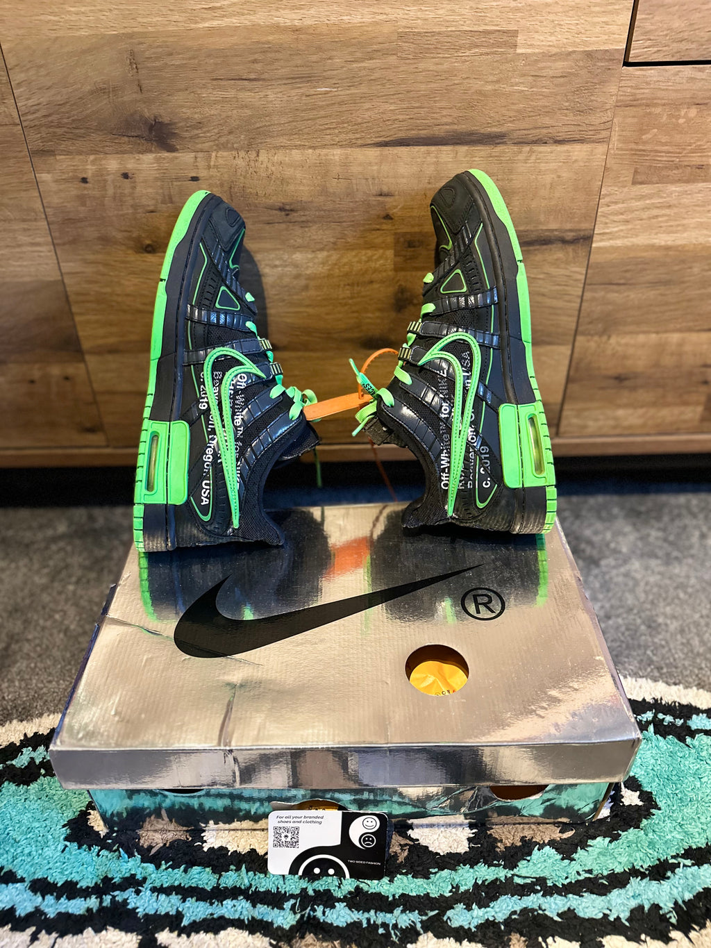 Nike Air Dunk Rubber Dunk Off-White “Off-White Green Strike ” U.K. 10.5