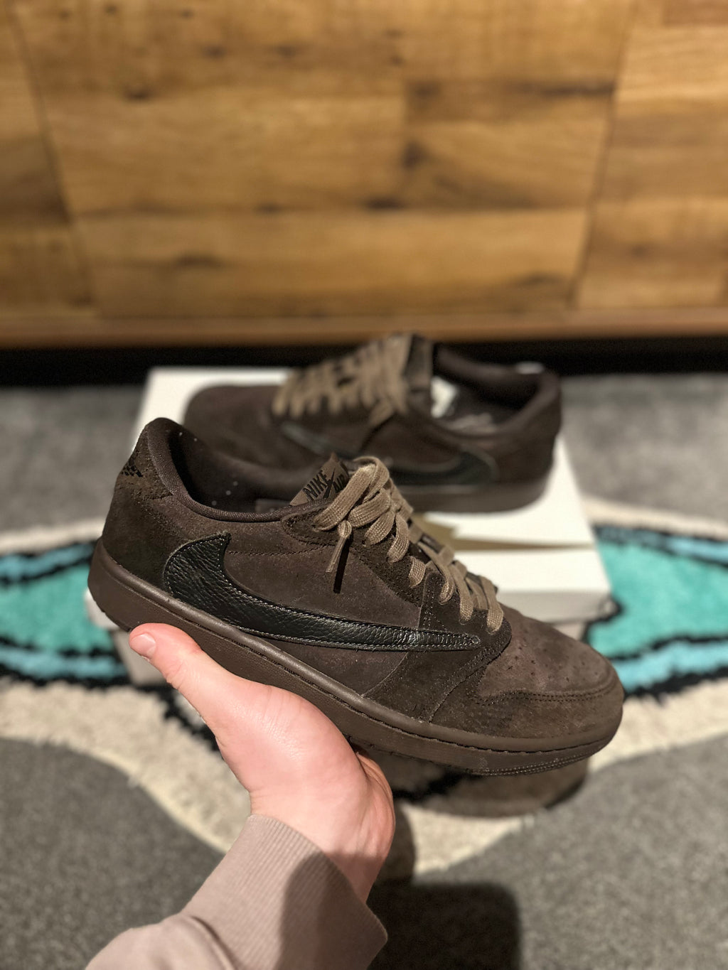 Nike Air Jordan 1 Travis Scott “Velvet Brow ” U.K. 8.5
