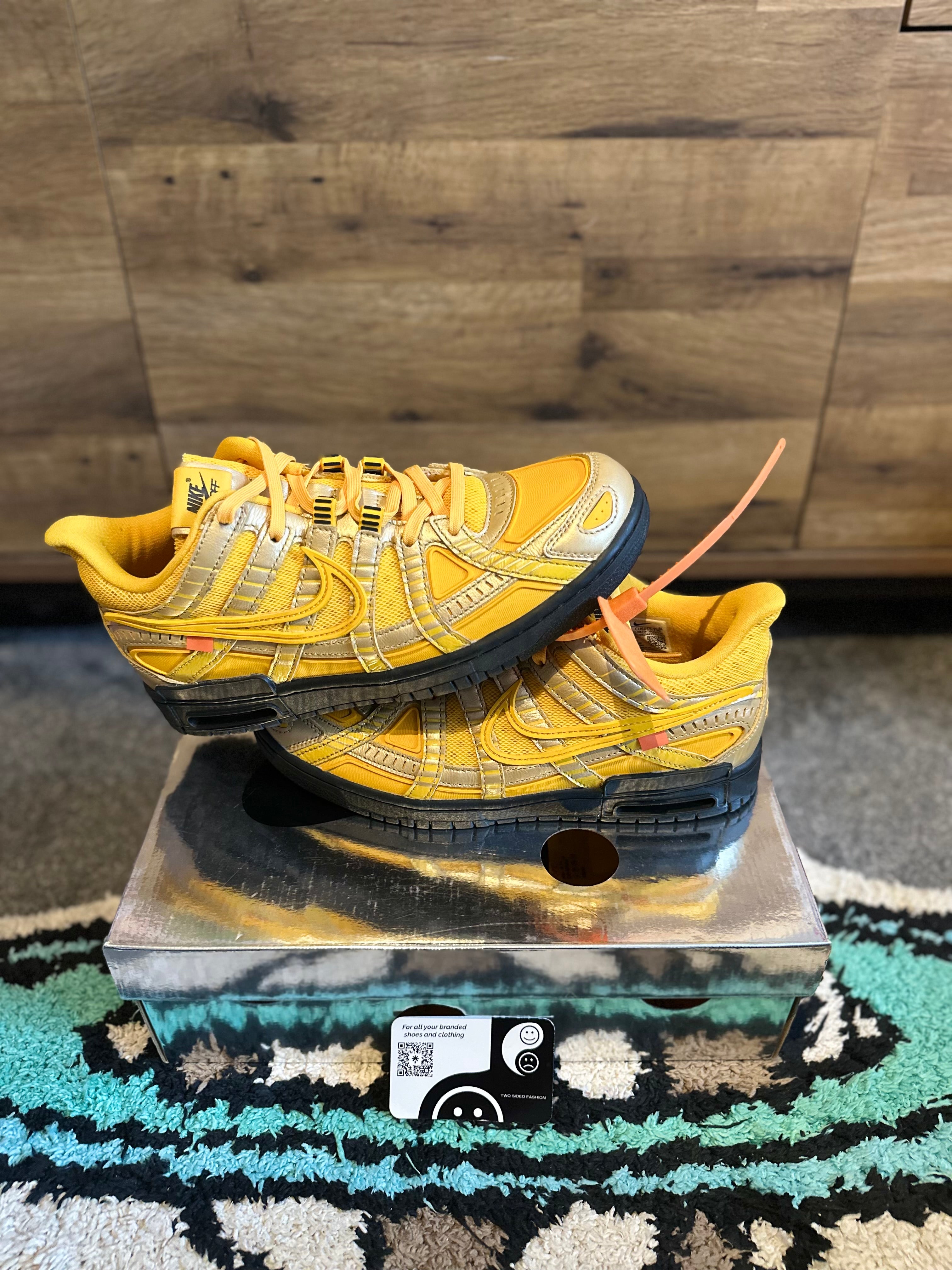 Nike Air Dunk Rubber Dunk Off-White “Off-White University Gold ” U.K. 8