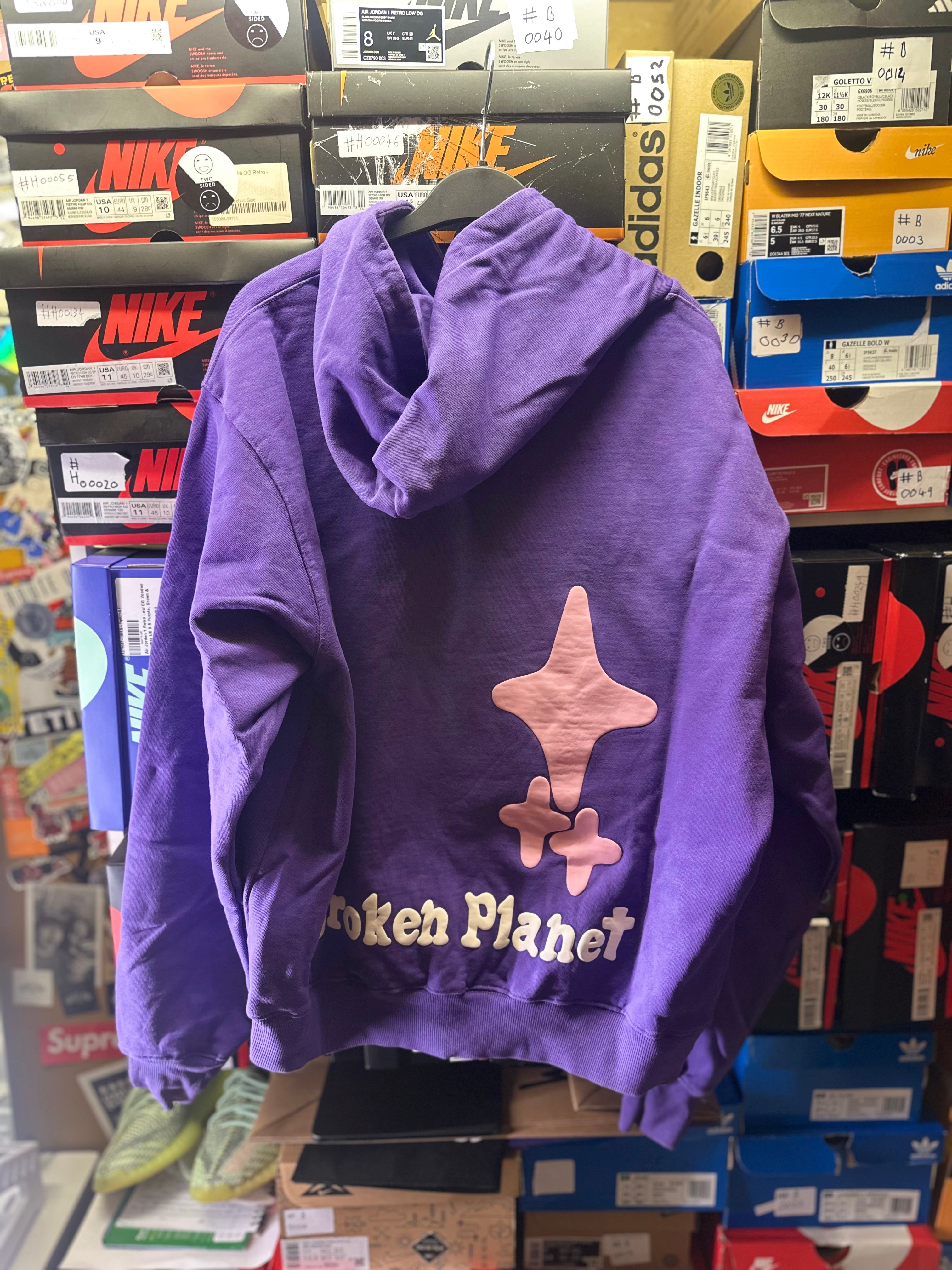 Broken Planet Hoodie “Purple Main Logo ” Size large