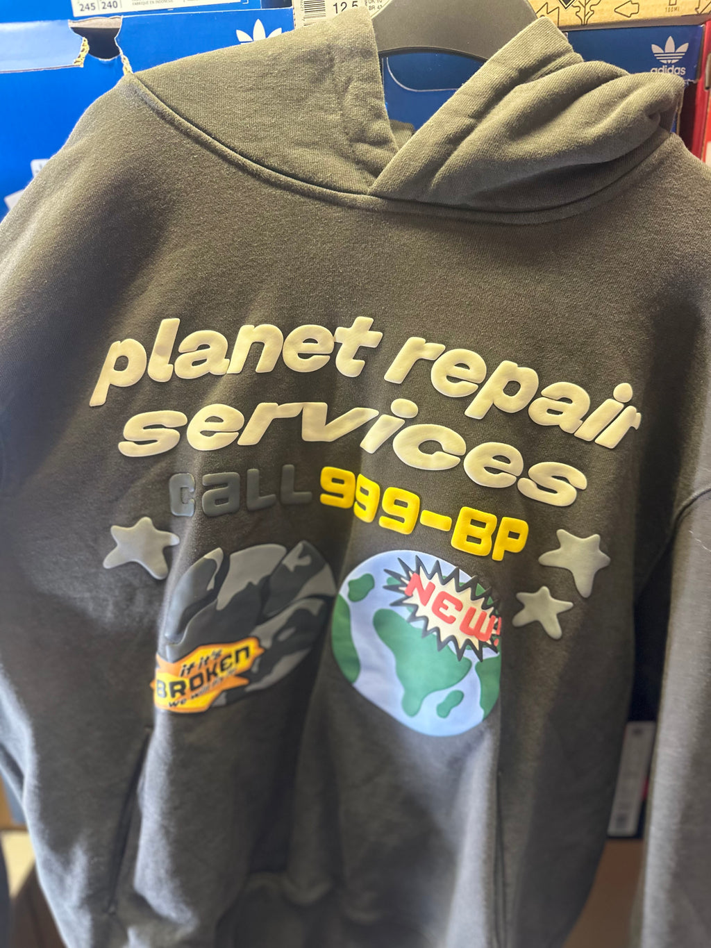 Broken Planet hoodie “repair service ” Size medium