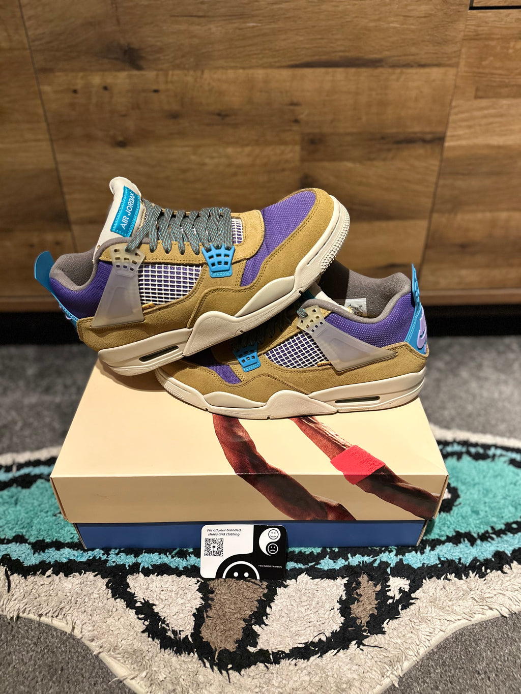 Nike Air Jordan 4 retro union 30th anniversary “Desert moss” U.K. 8.5