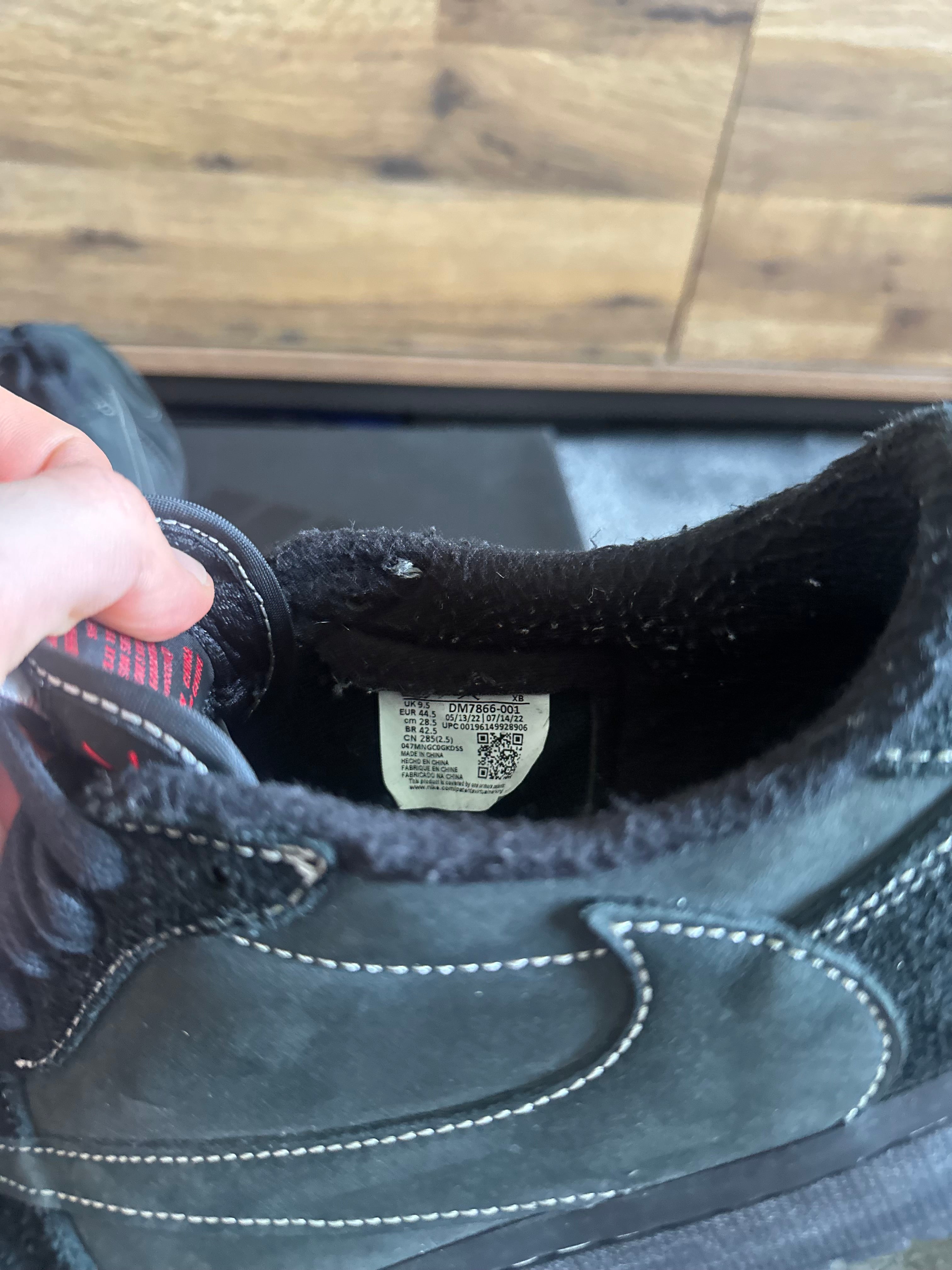 Nike Air Jordan 1 Travis Scott “Phantom-black ” U.K. 9.5