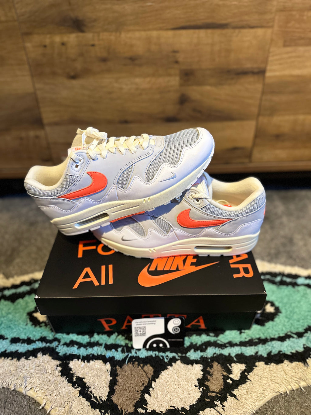 Nike air max 1 “Patta Waves White Hyper Crimson ” MULTIPLE SIZES AVAILABLE