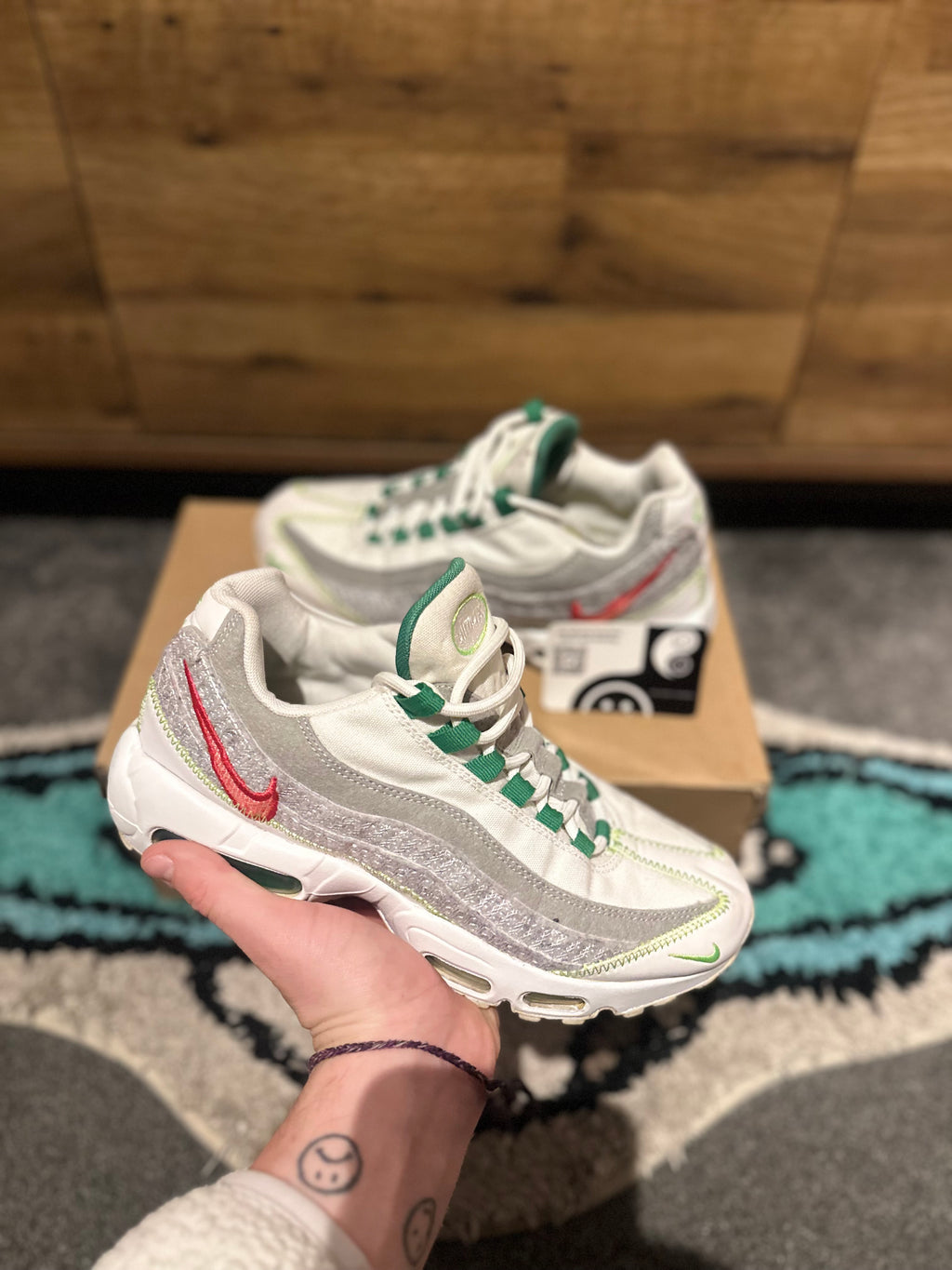 Nike air max 95s premium“ recycled white classic green” U.K. 6
