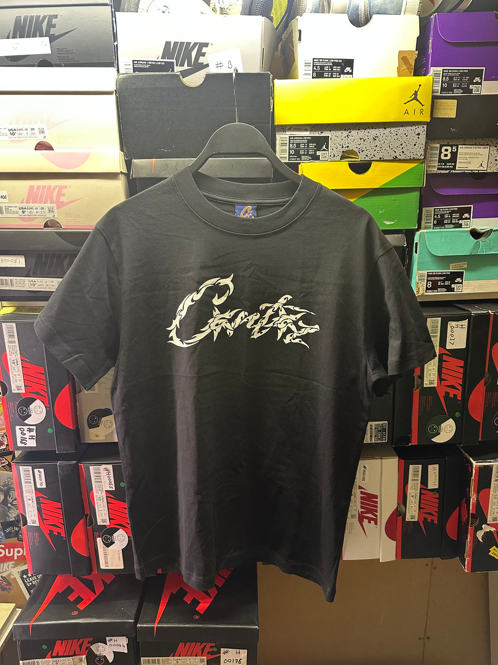 Corteiz Flame C Starz Tee Black Size Small