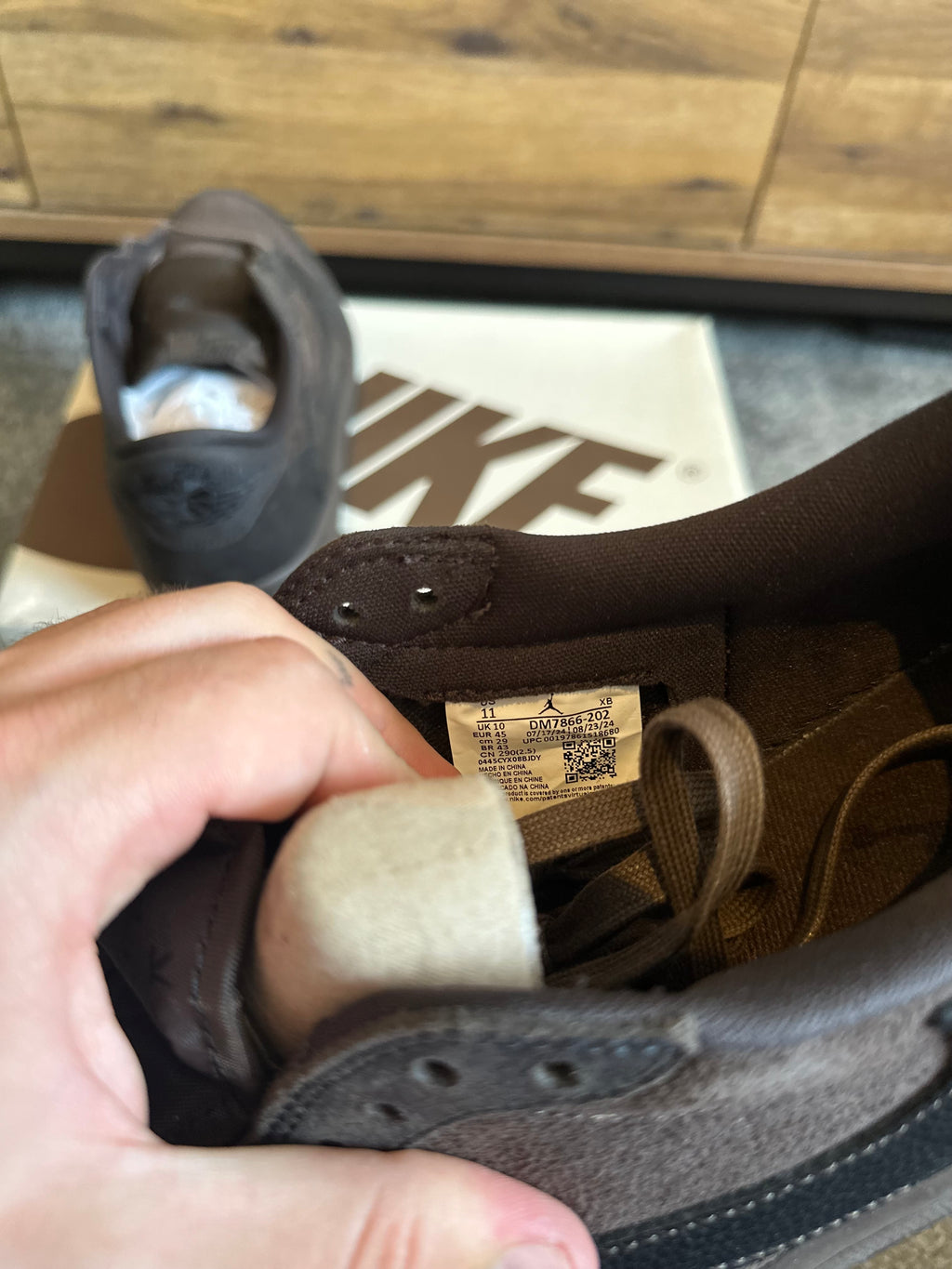 Nike Air Jordan 1 Travis Scott “Velvet Brown” U.K. 10