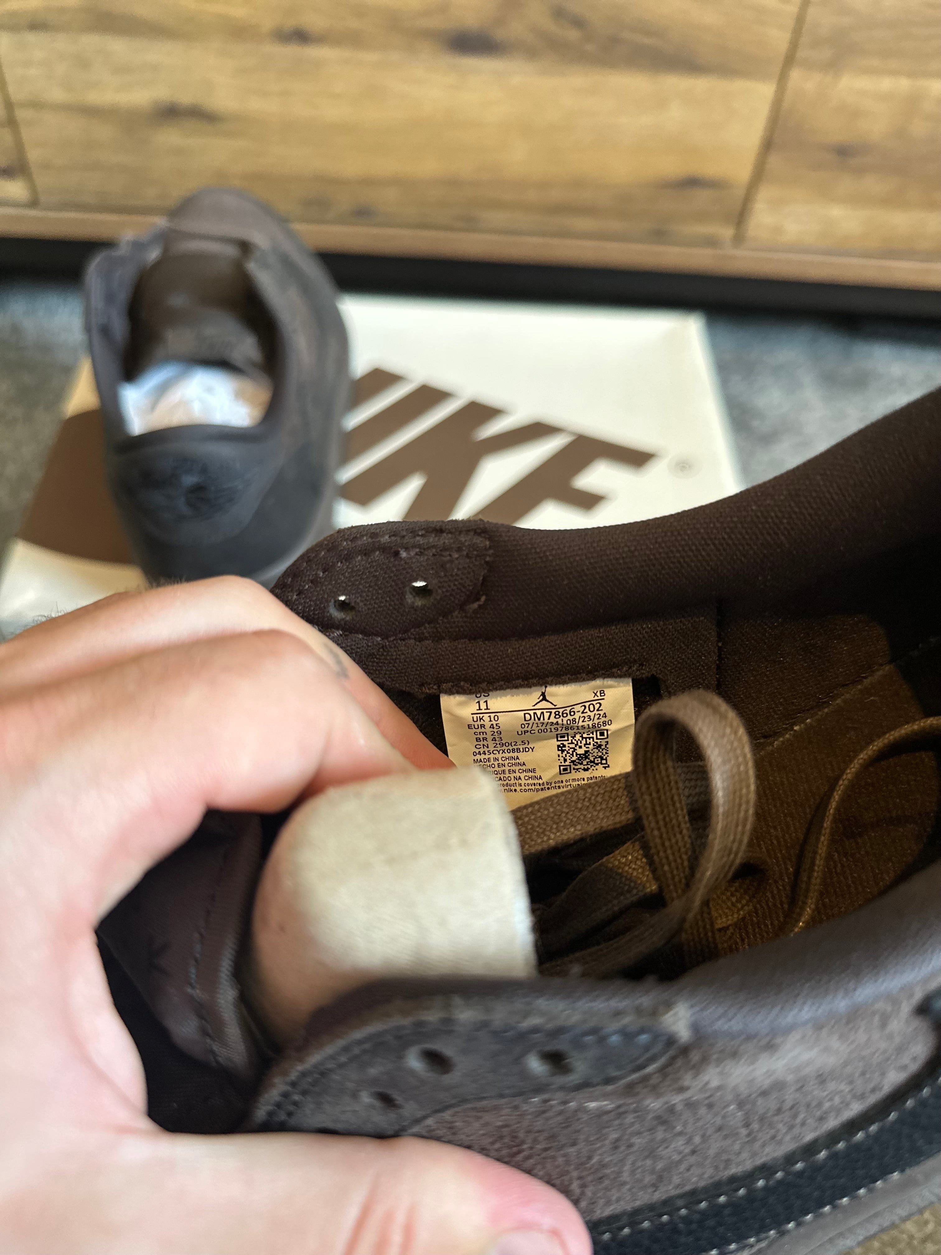 Nike Air Jordan 1 Travis Scott “Velvet Brown” U.K. 10