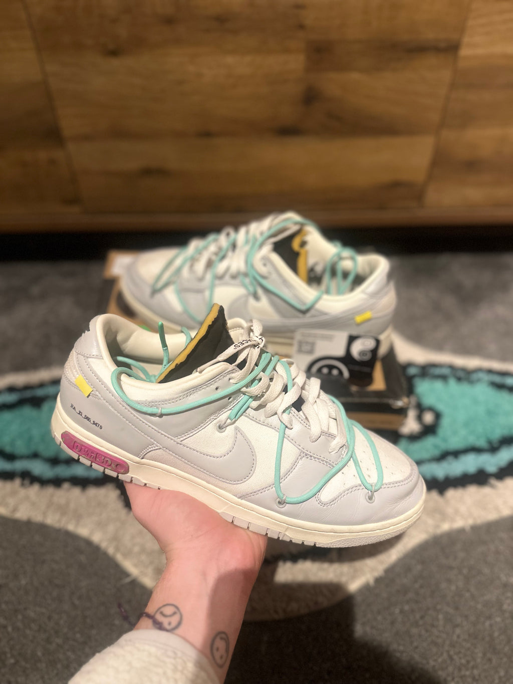 Nike dunk Off-white “lot 4 “ U.K 11