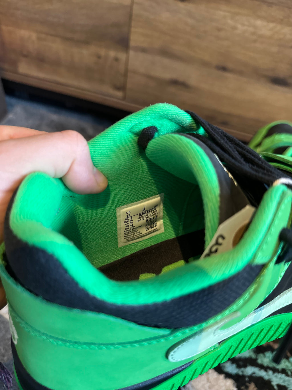 Nike Jordan CJ T-Rexx “Travis Scott Green Spark” U.K. 11