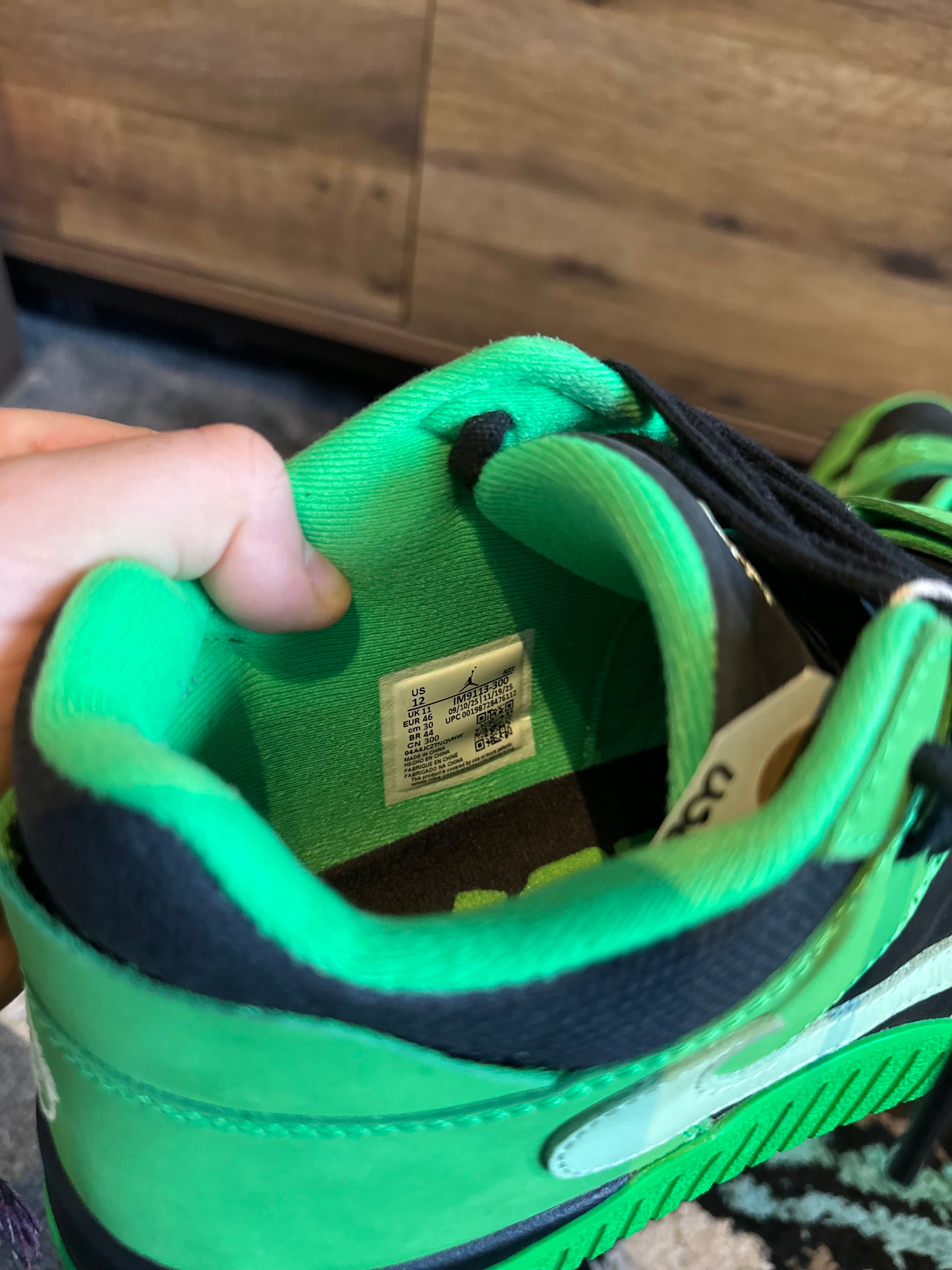 Nike Jordan CJ T-Rexx “Travis Scott Green Spark” U.K. 11