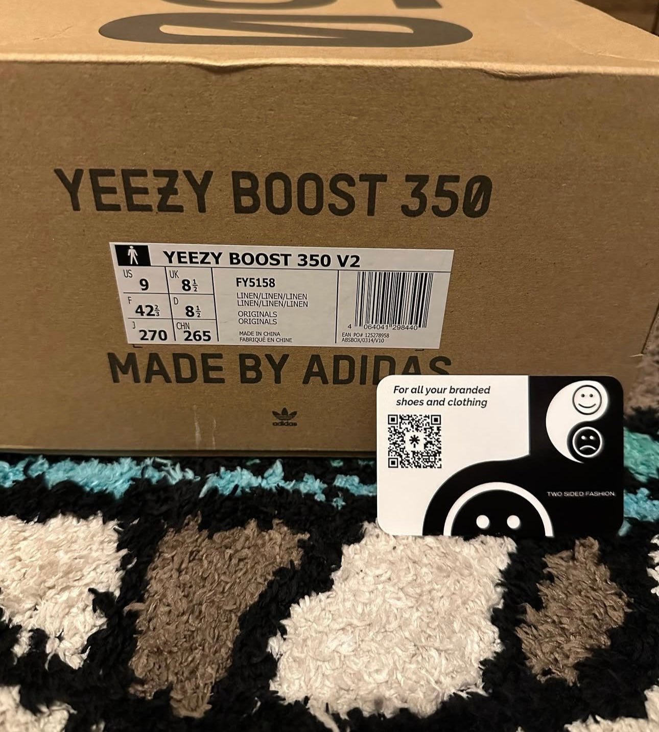 Yeezy 350 V2 “linen” U.K. 8.5