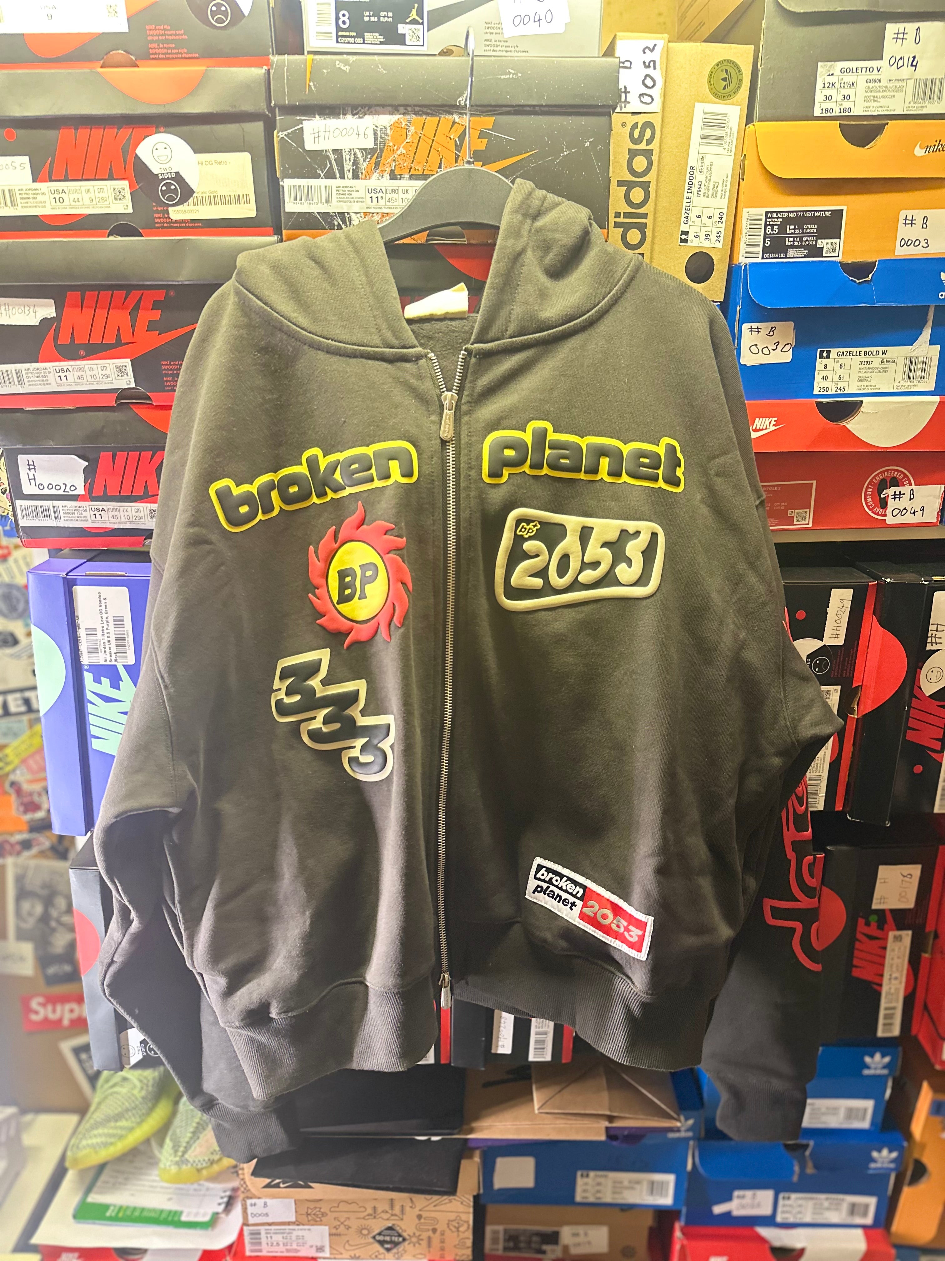 Broken Planet Hoodie Zip-Up “escape to the future ” Size Medium