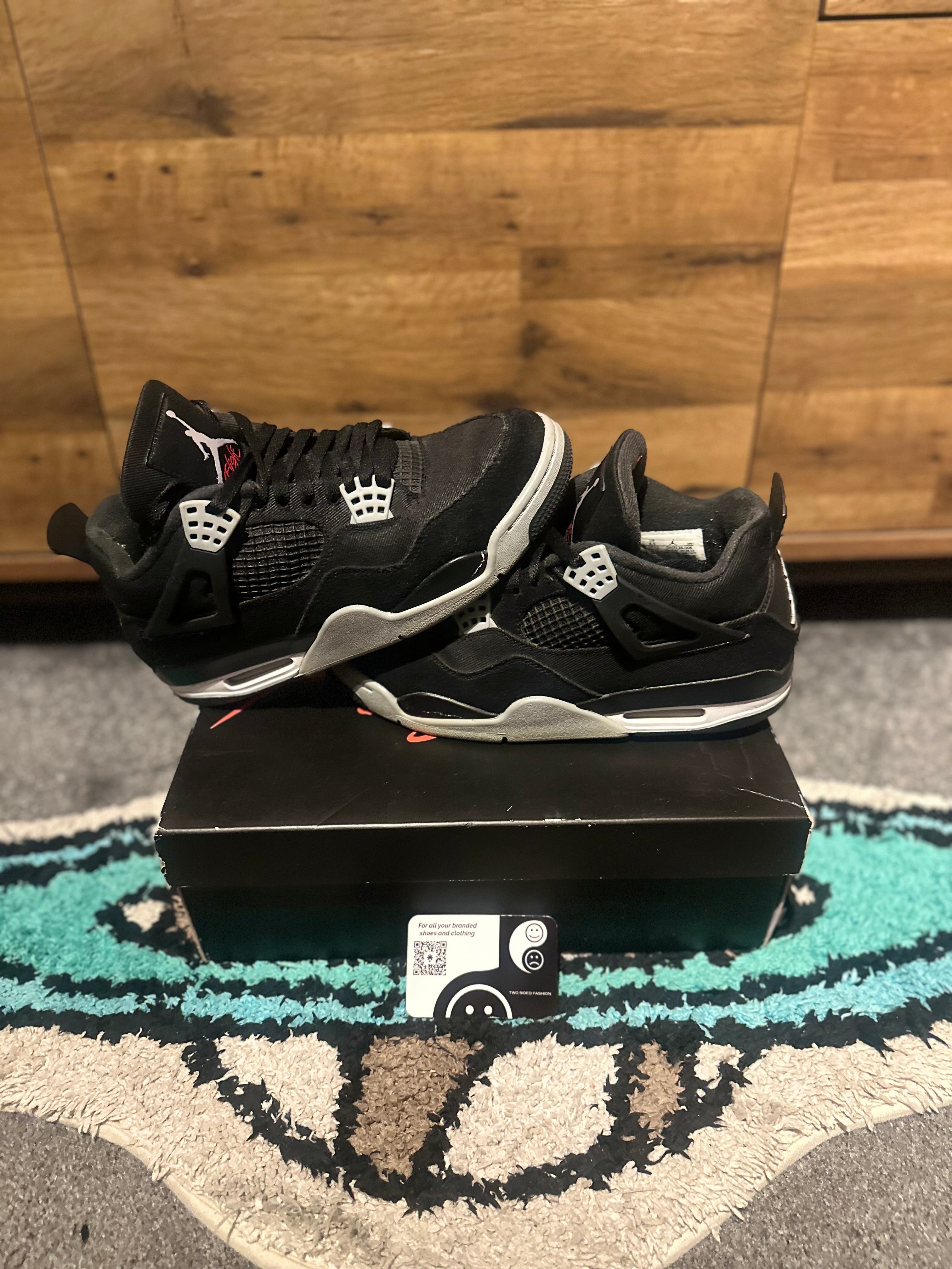 Nike Air Jordan 4 “Black Canvas” U.K. 7.5
