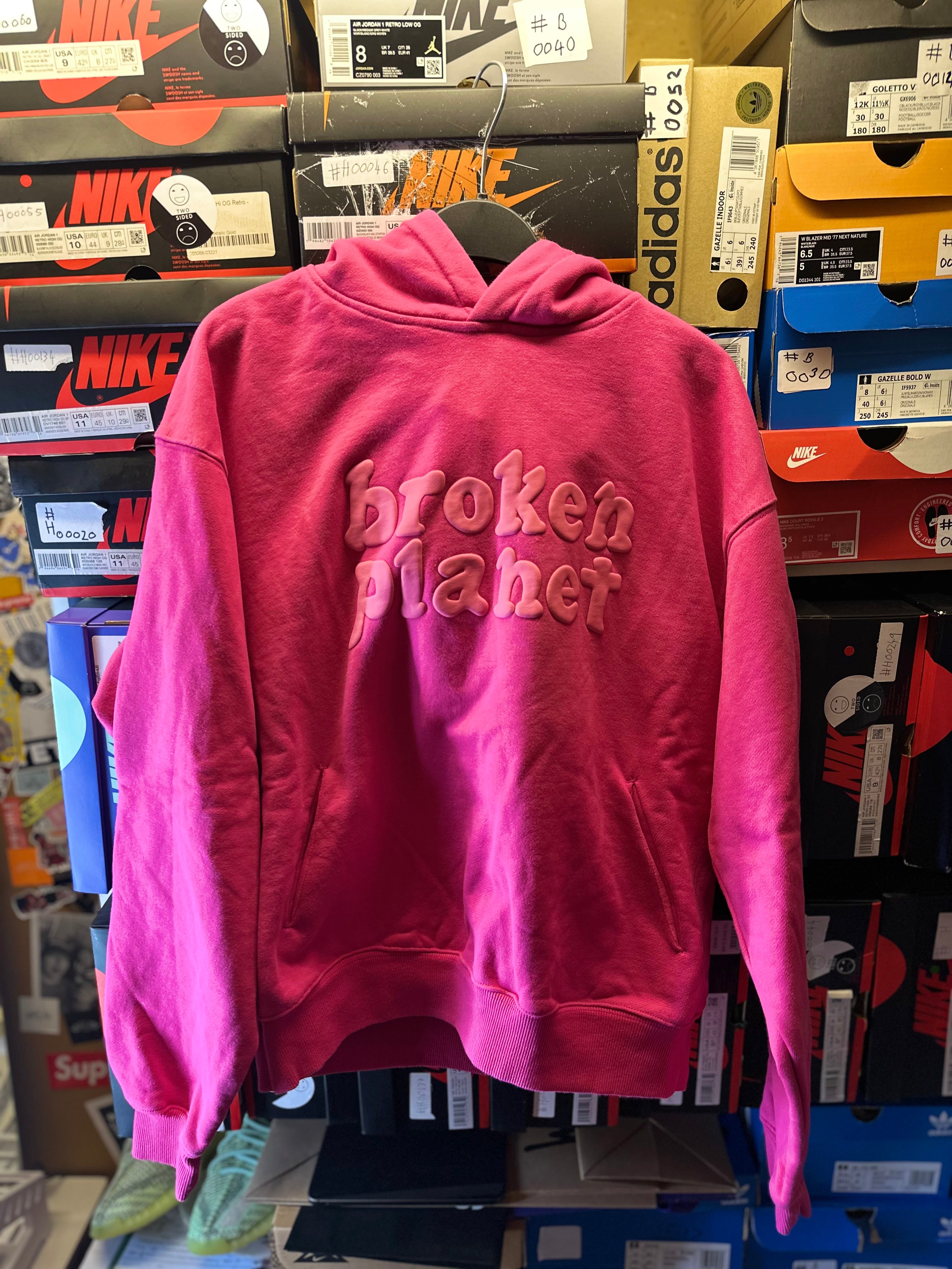 Broken Planet Hoodie “Hot Pink Basic Logo” Size Medium