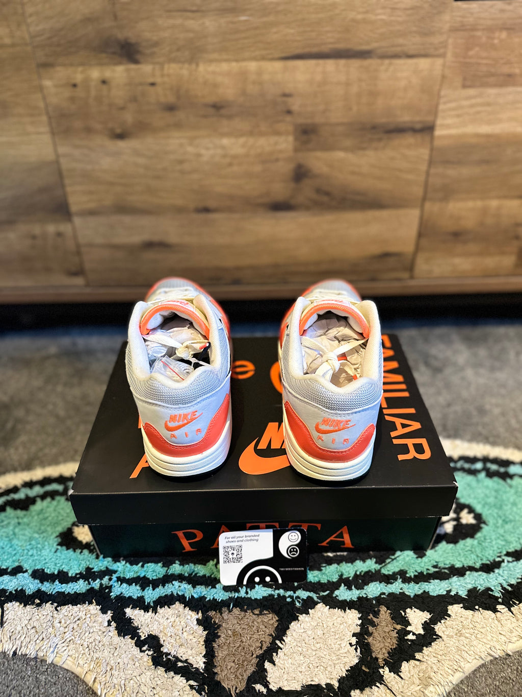 Nike air max 1 “Patta Waves White Hyper Crimson Pure Platinum” U.K. 8.5