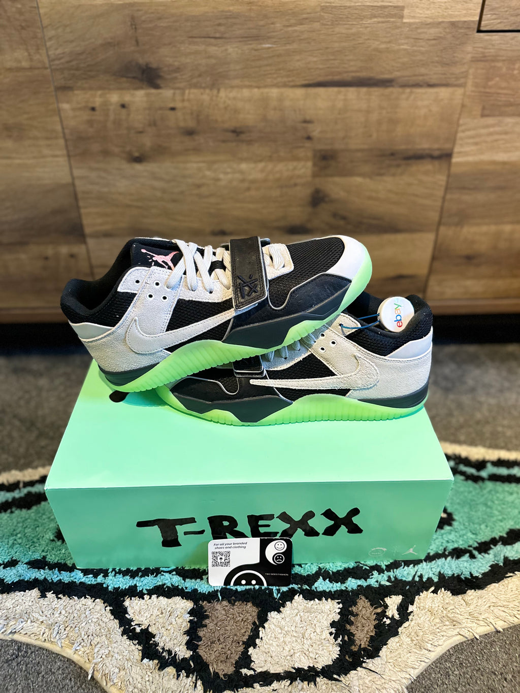 Nike Jordan Jump-man Jack TR “Travis Scott x B Black Night Silver ” U.K. 8.5