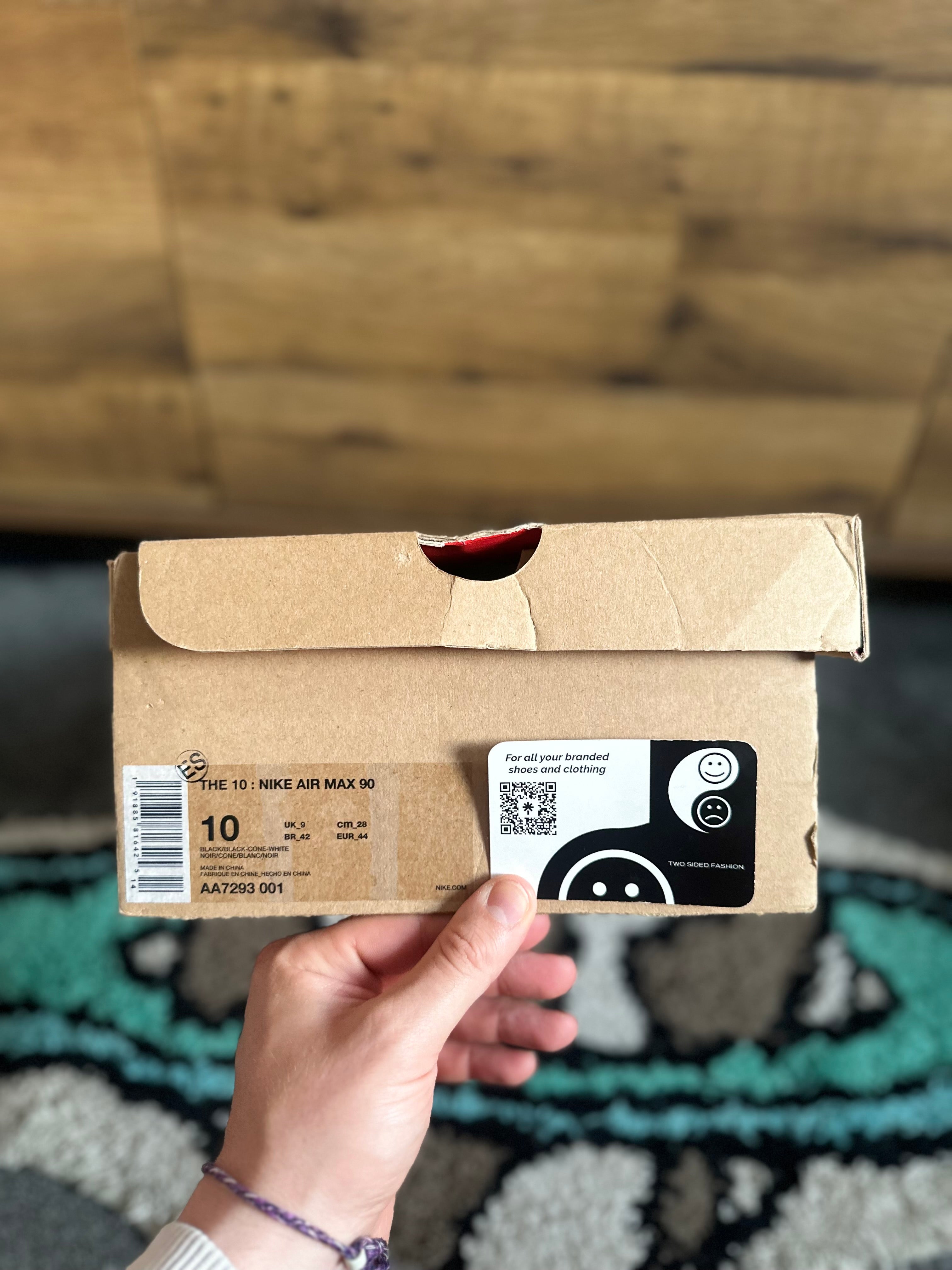 Nike Air Max 90 Off-White “Black ” U.K. 9