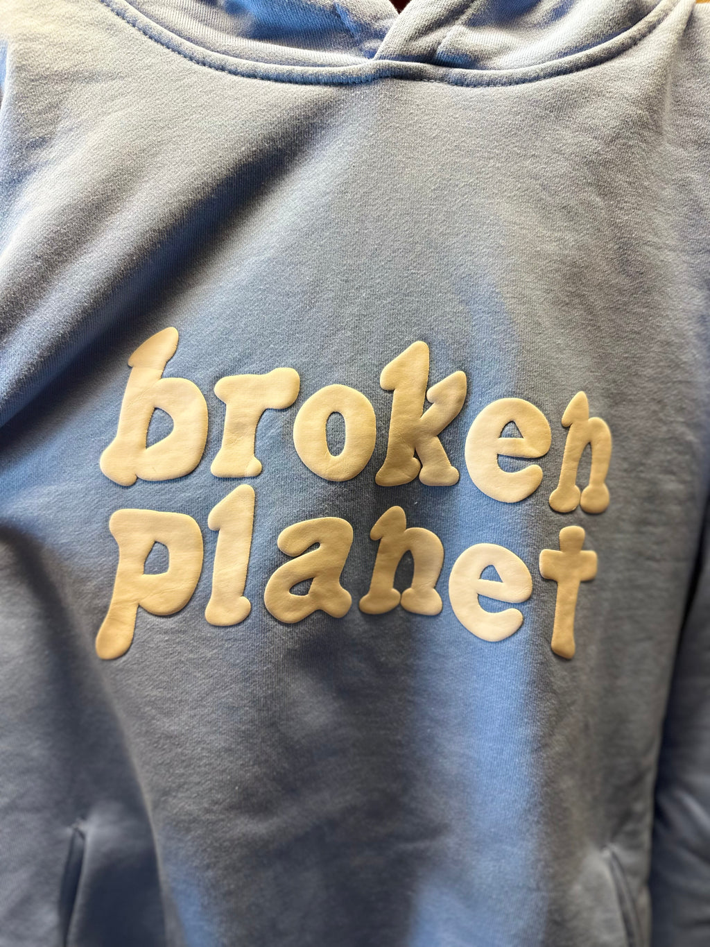 Broken Planet Hoodie “Baby blue Basic Logo Collectors Only” Size Large