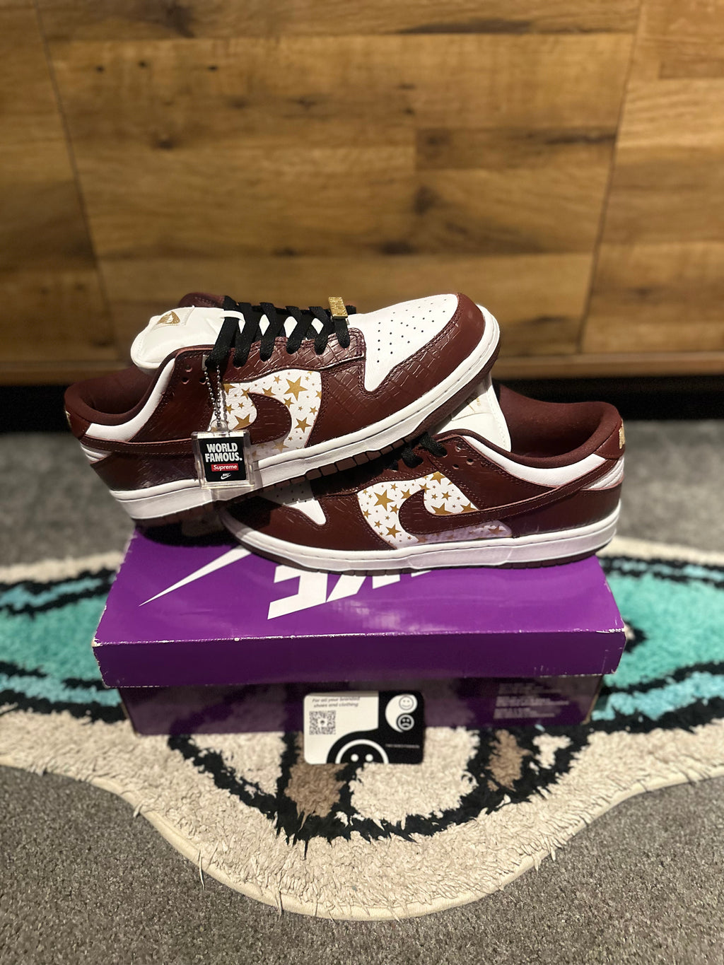 Nike Dunk SB“Supreme Stars Barkroot Brown” U.K. 8.5