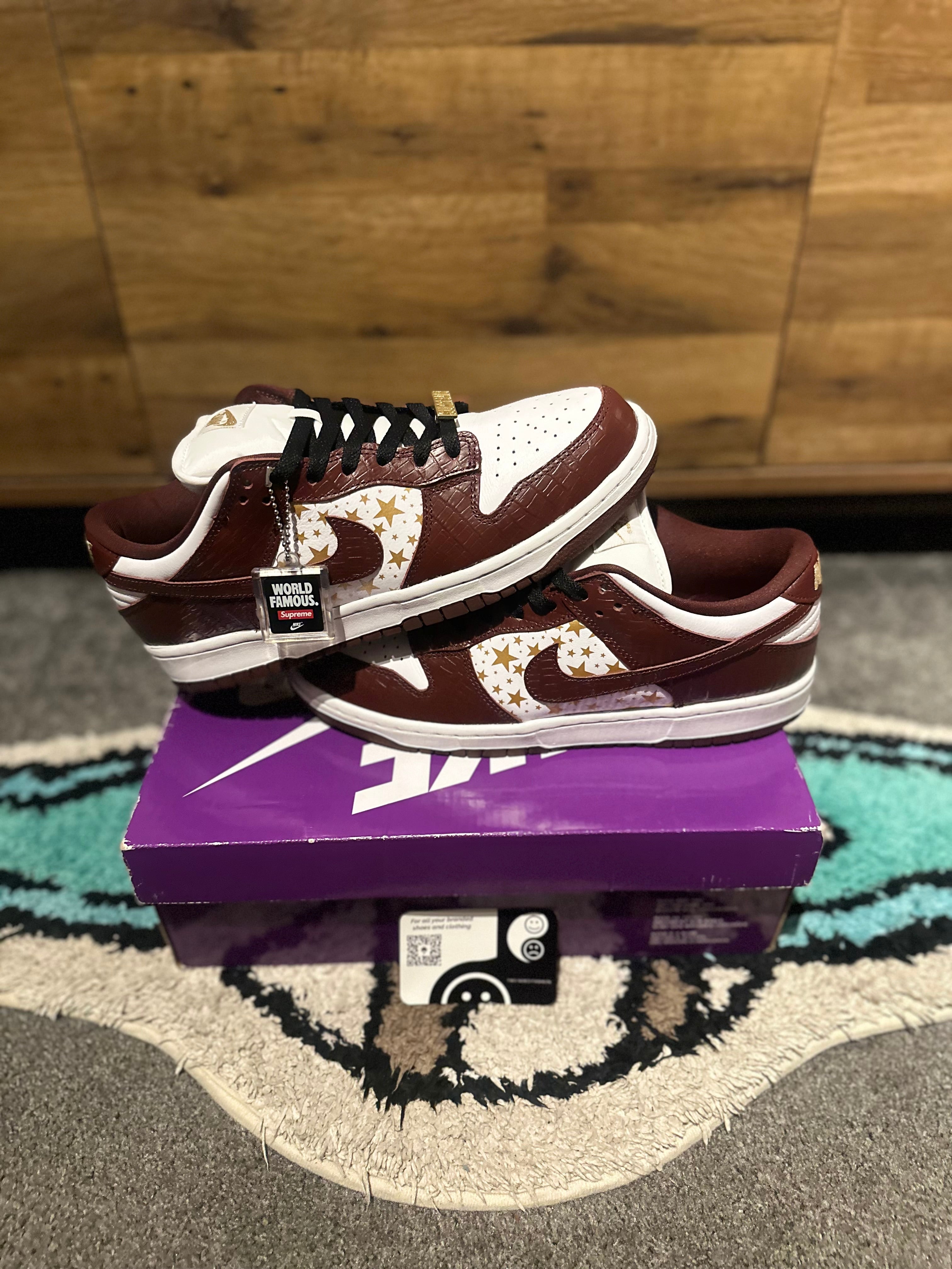 Nike Dunk SB“Supreme Stars Barkroot Brown” U.K. 8.5