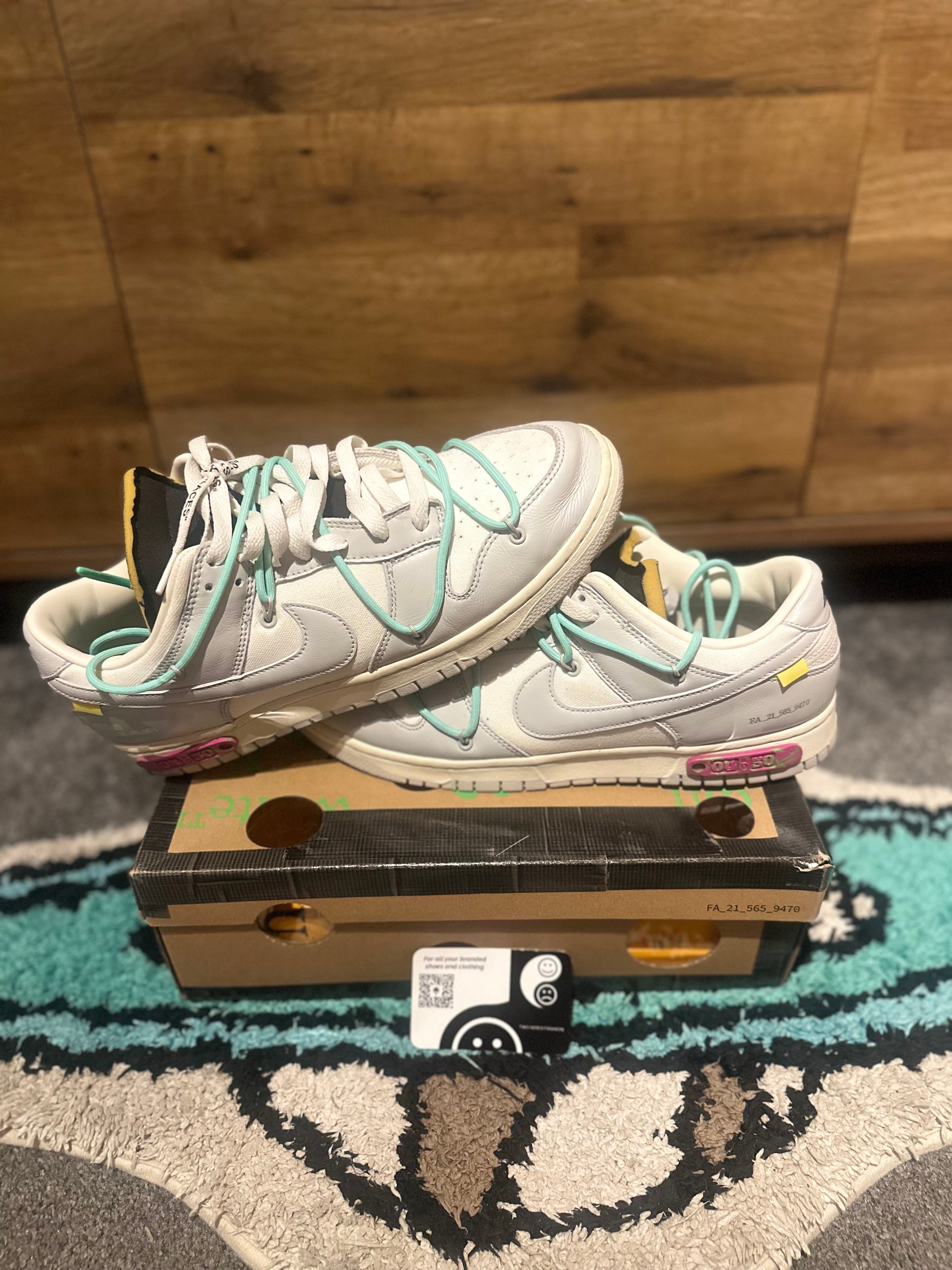 Nike dunk Off-white “lot 4 “ U.K 11
