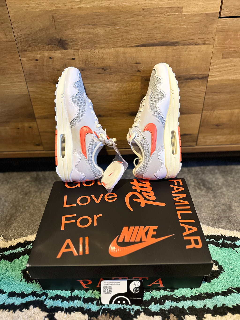 Nike air max 1 “Patta Waves White Hyper Crimson ” MULTIPLE SIZES AVAILABLE