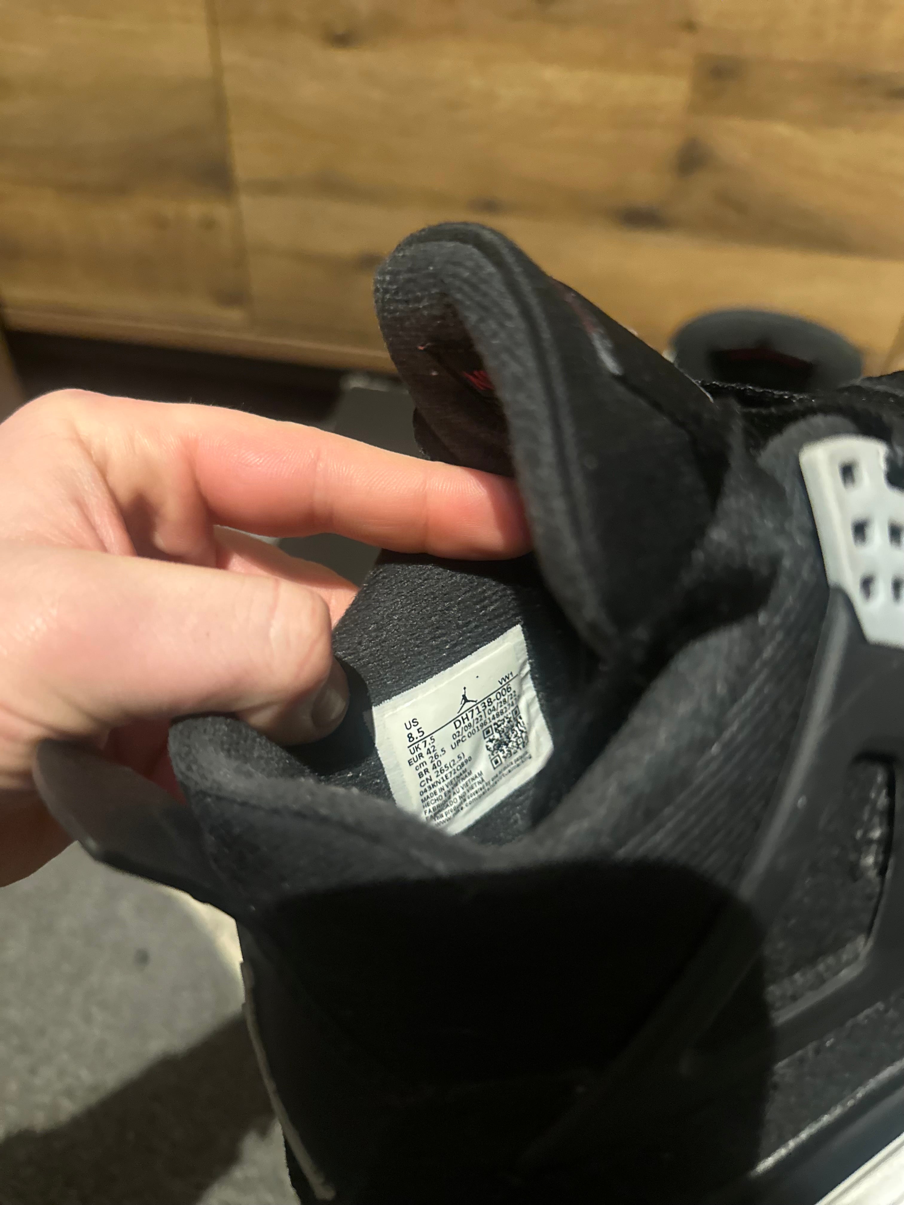 Nike Air Jordan 4 “Black Canvas” U.K. 7.5