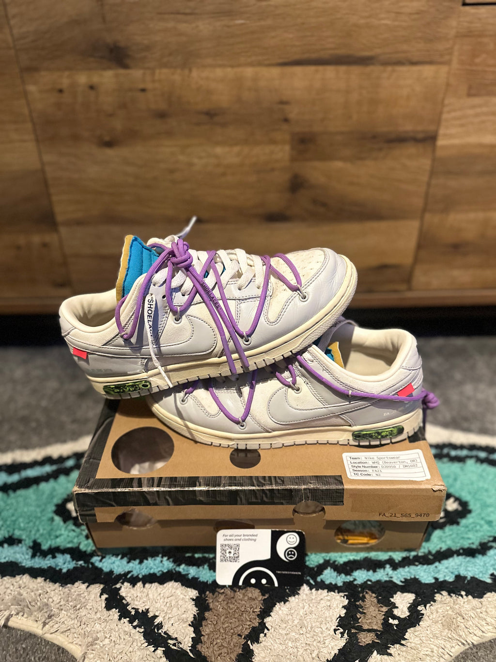 Nike Dunk Off-White “Lot 47” U.K. 7.5