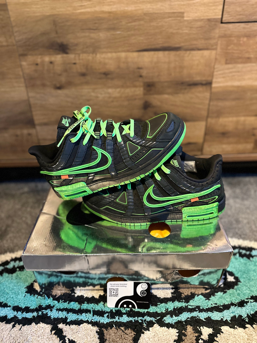 Nike Air Dunk Rubber Dunk Off-White “Off-White Green Strike ” U.K. 10.5