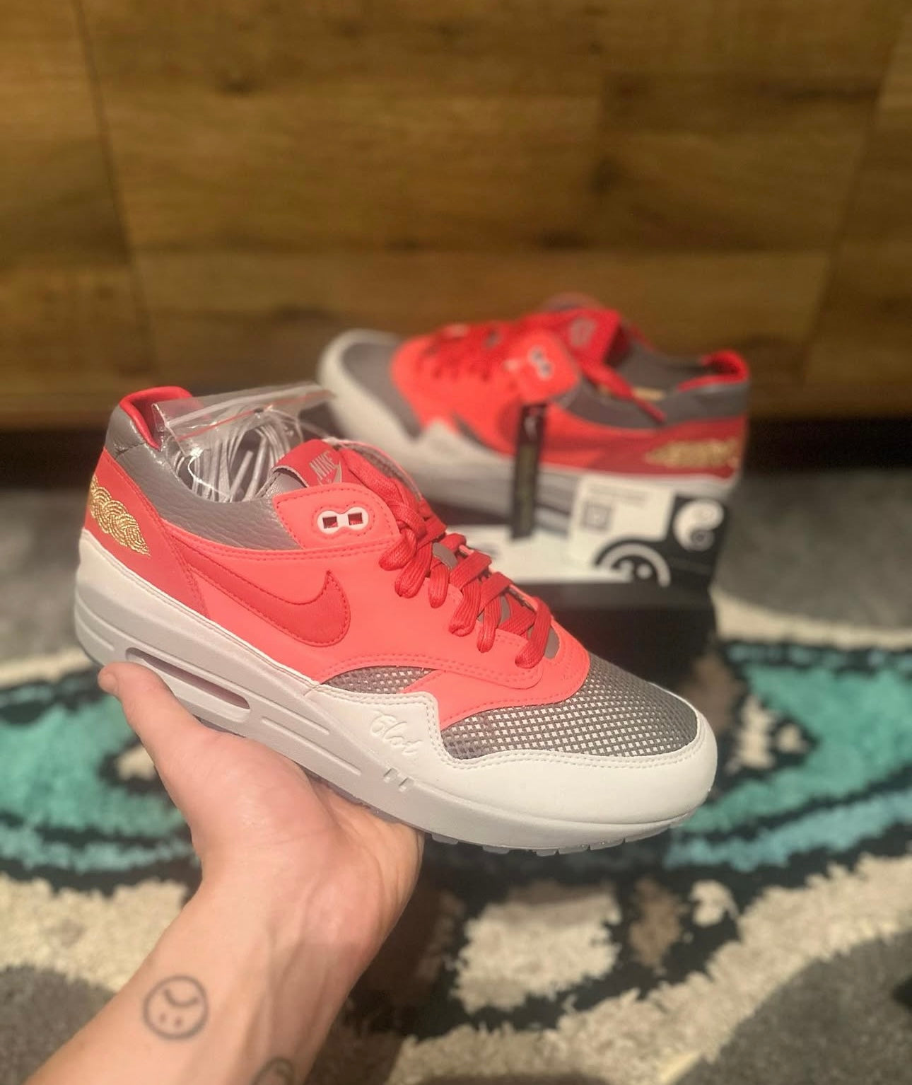 Nike air max 1 “CLOT kiss of death solar red ” U.K. 8.5