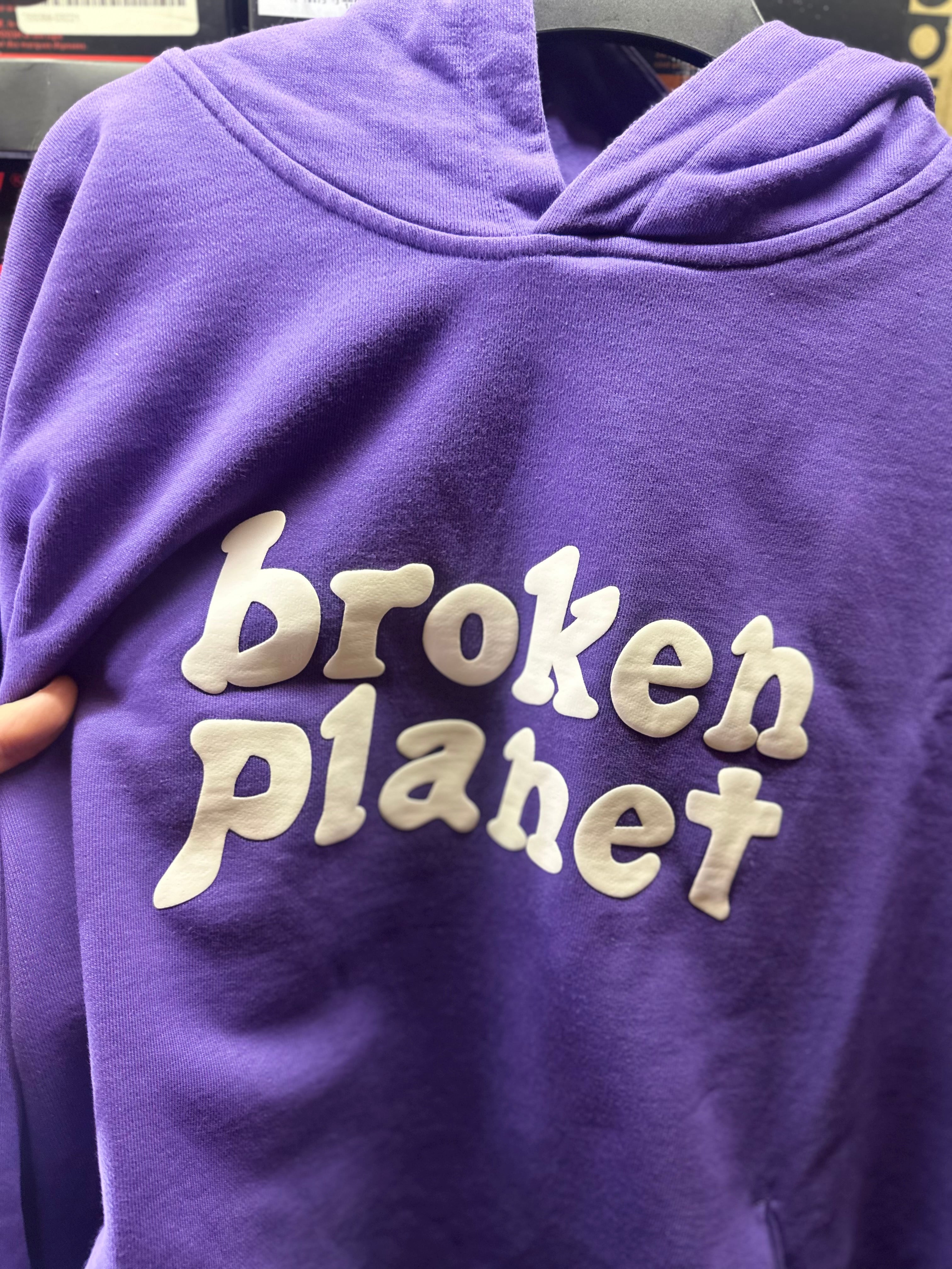 Broken Planet Hoodie “Purple Main Logo ” Size large