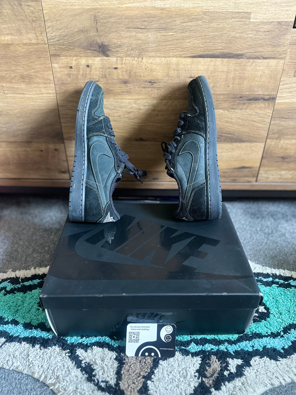 Nike Air Jordan 1 Travis Scott “Phantom-black ” U.K. 9.5