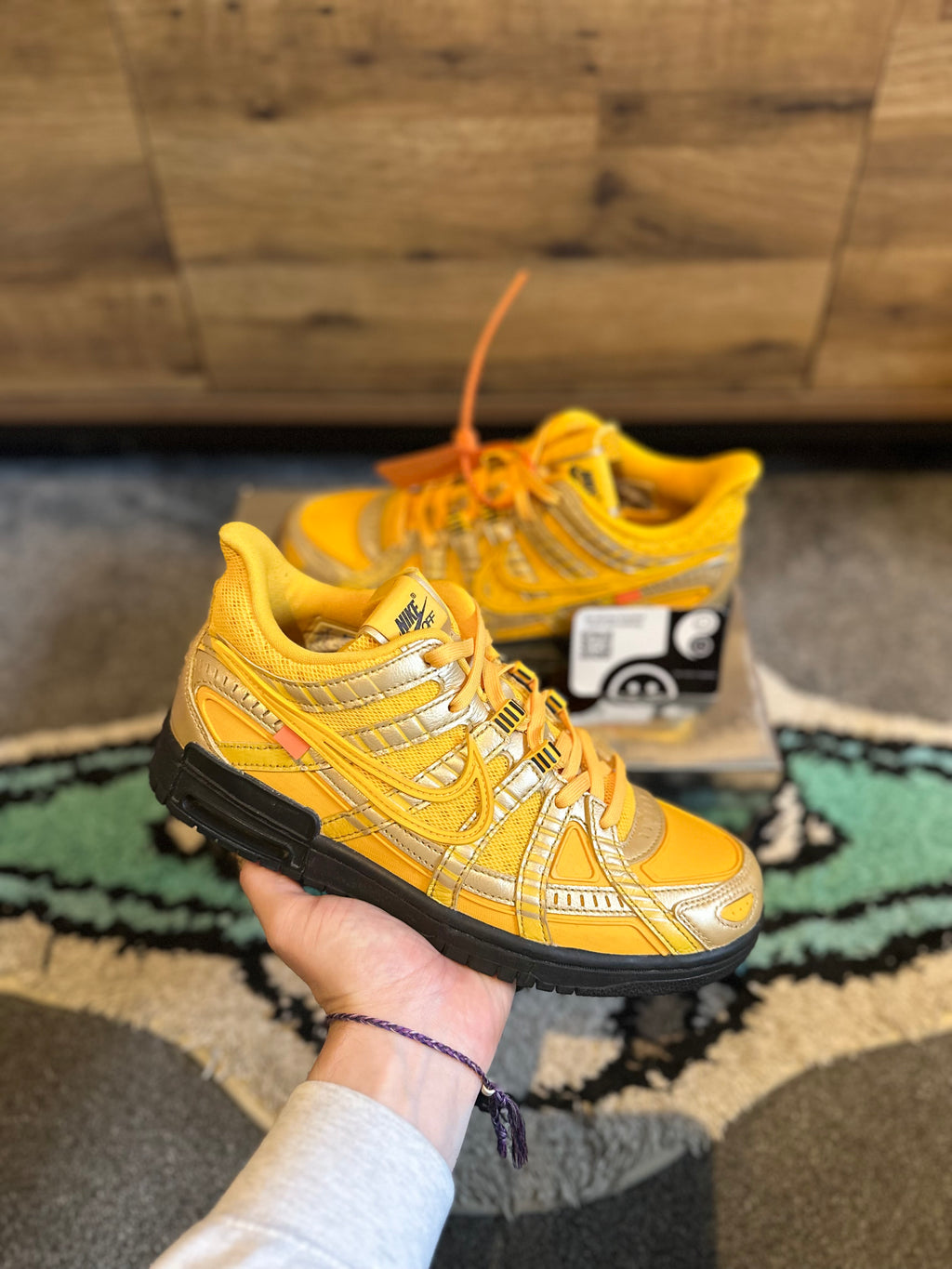 Nike Air Dunk Rubber Dunk Off-White “Off-White University Gold ” U.K. 8