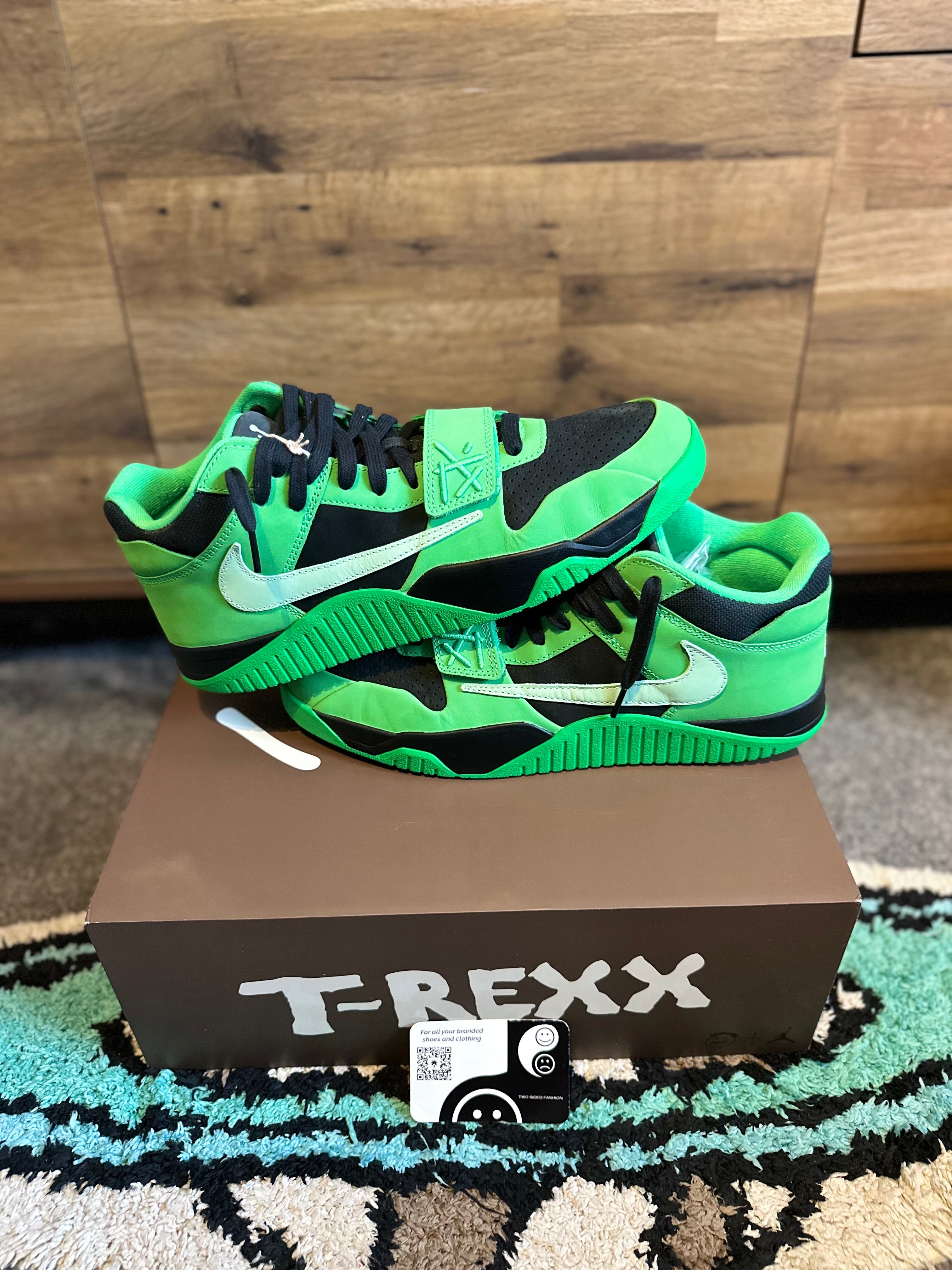 Nike Jordan CJ T-Rexx “Travis Scott Green Spark” U.K. 11