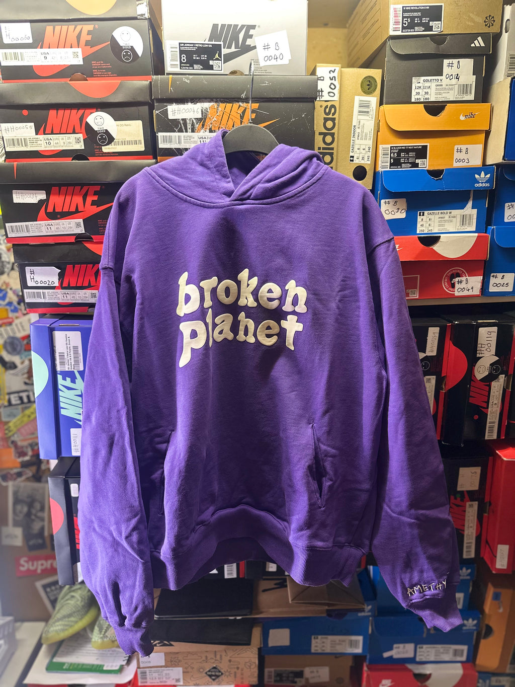 Broken Planet Hoodie “Purple Main Logo ” Size large